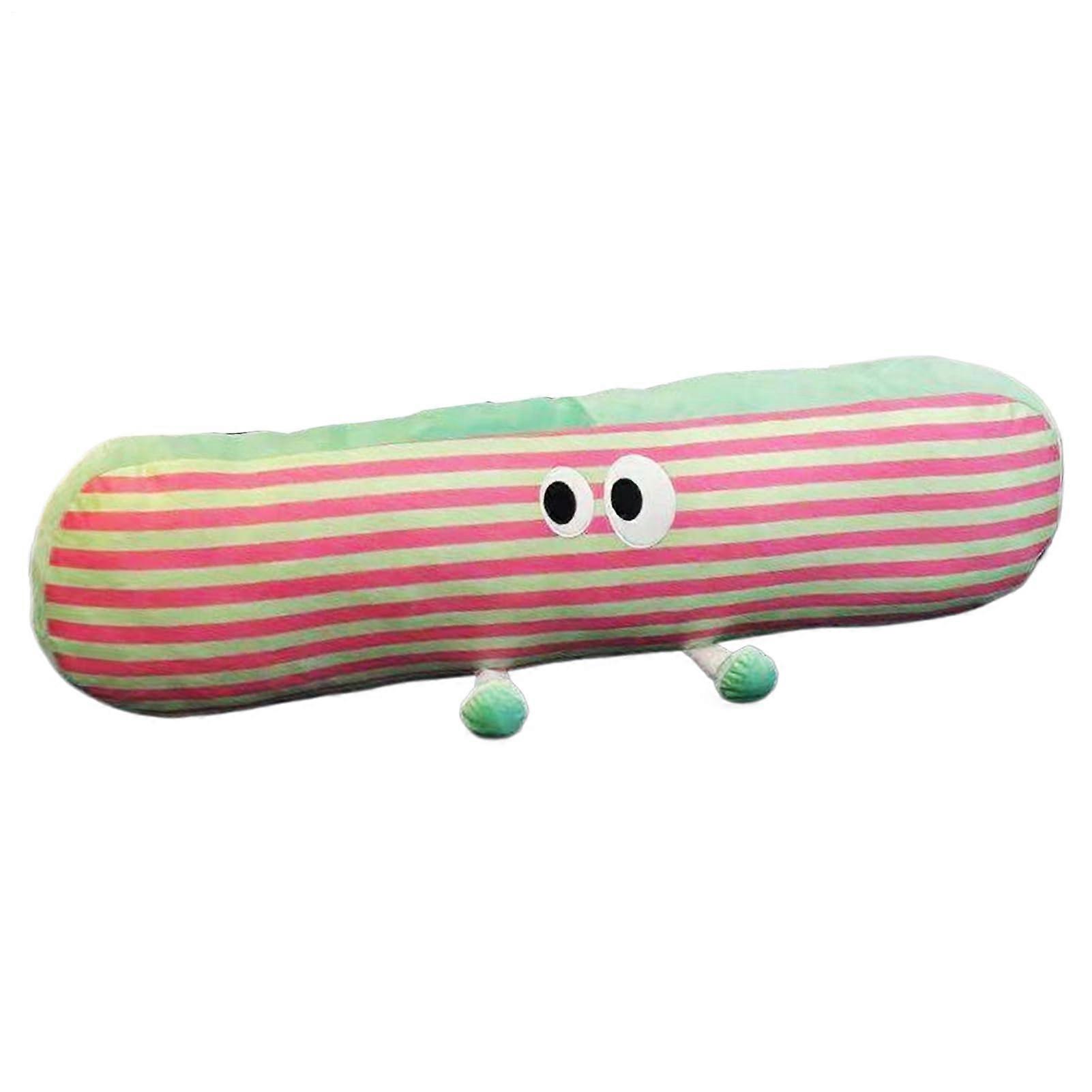Long Body Pillow Soft Hugging Pillow for Adults, 35.43in Striped Cuddle Pillow FullLength Removable Cover