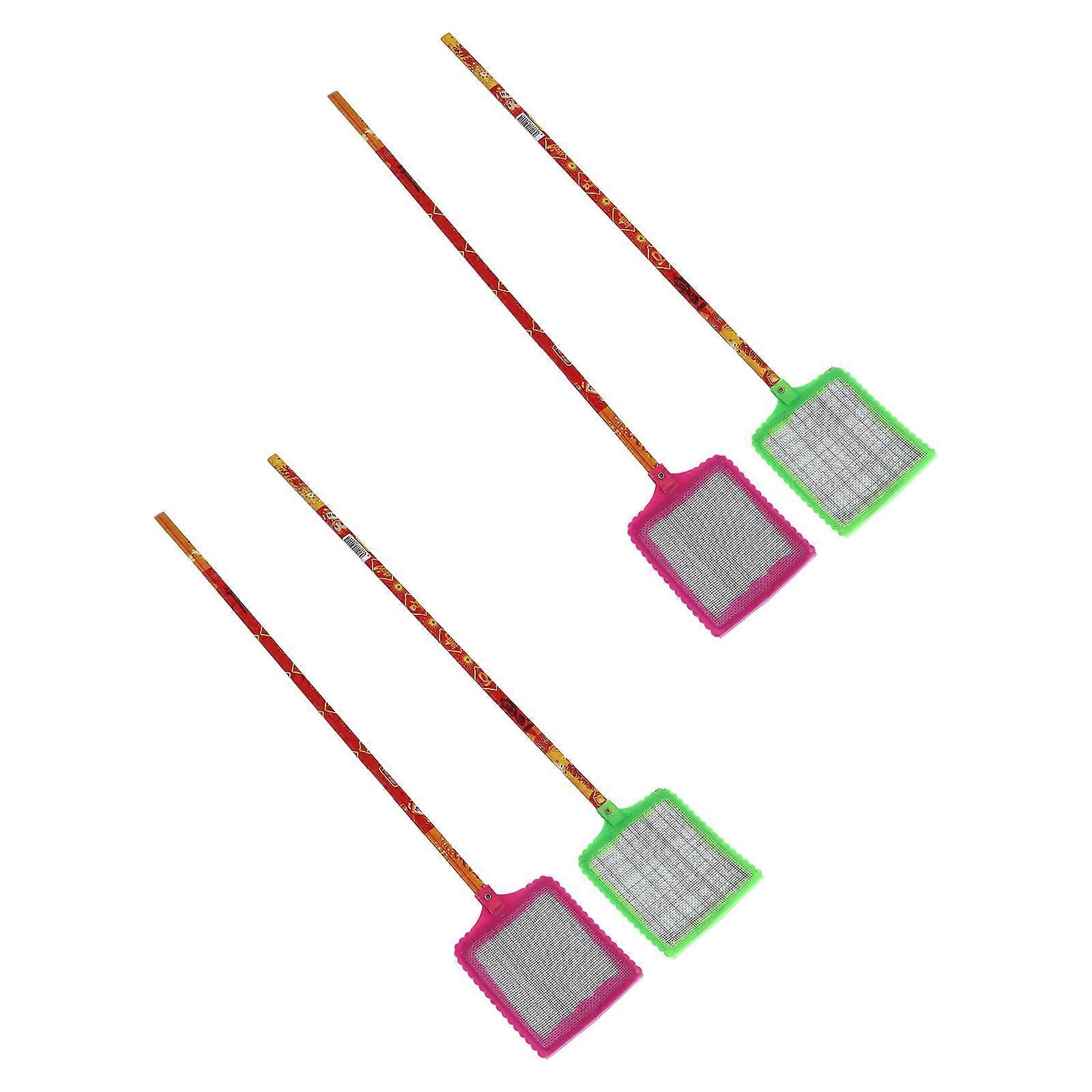 Manual Fly Swatting Tool For Home Use Durable Wire Mesh Assorted Color 6 Pcs