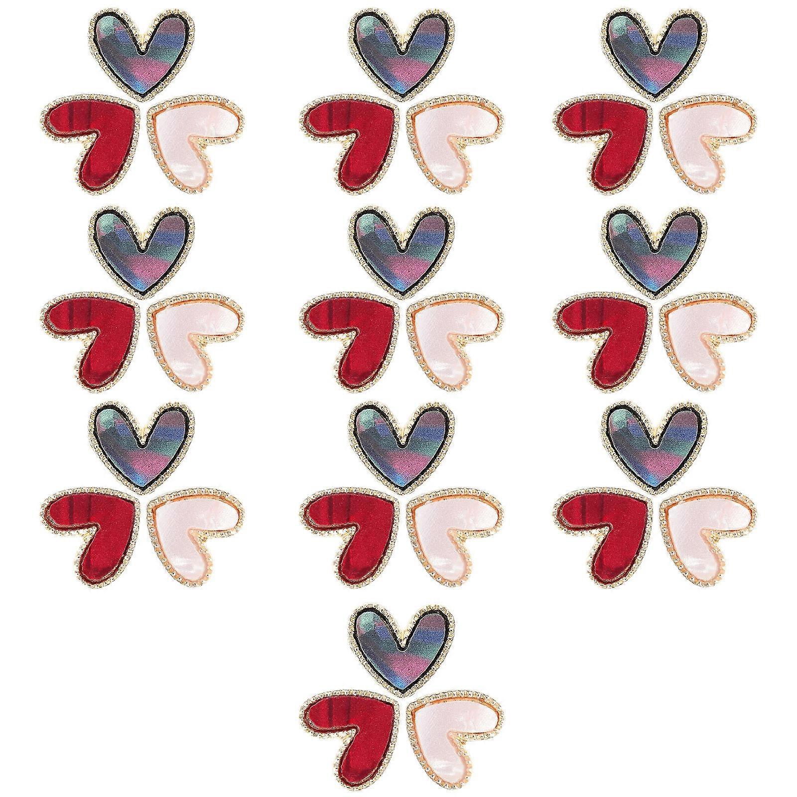 Heart Shape Nail Decors 30Pcs DIY Manicure Accessories For Professional Use Simple Structure Design Durable Alloy
