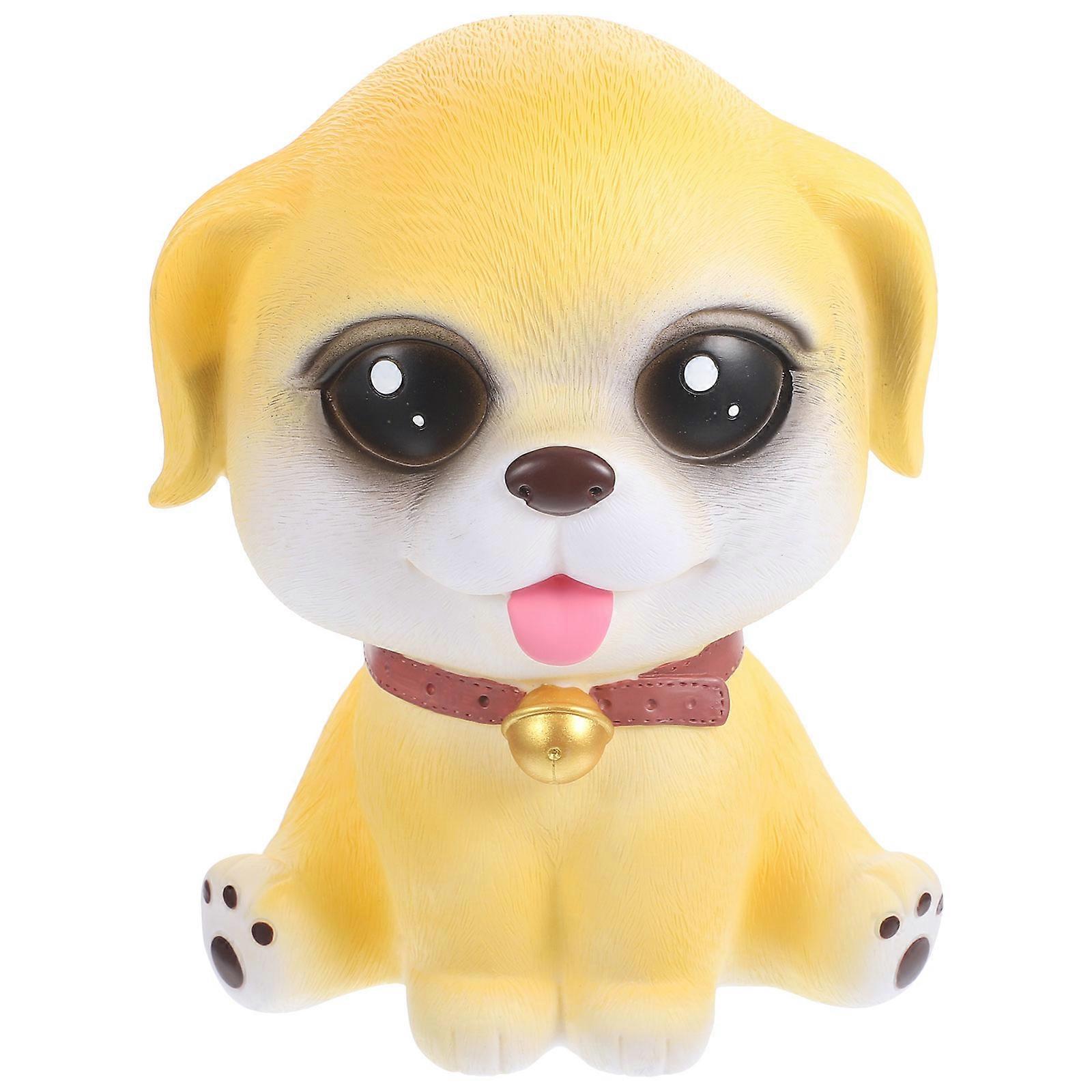 Adorable Doggy Piggy Bank for Kids with Durable Vinyl Material Grey Color Great for Storage Use 1