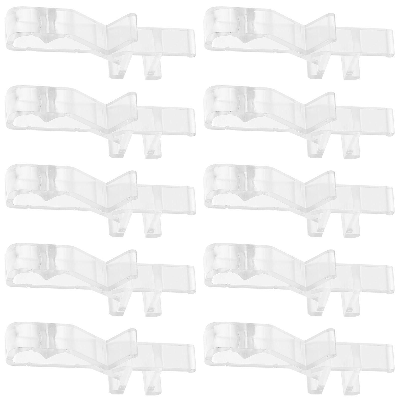 Transparent Plastic Valance Clips for Blinds Easy to Use and Fit for Home Window Decor 20pcs