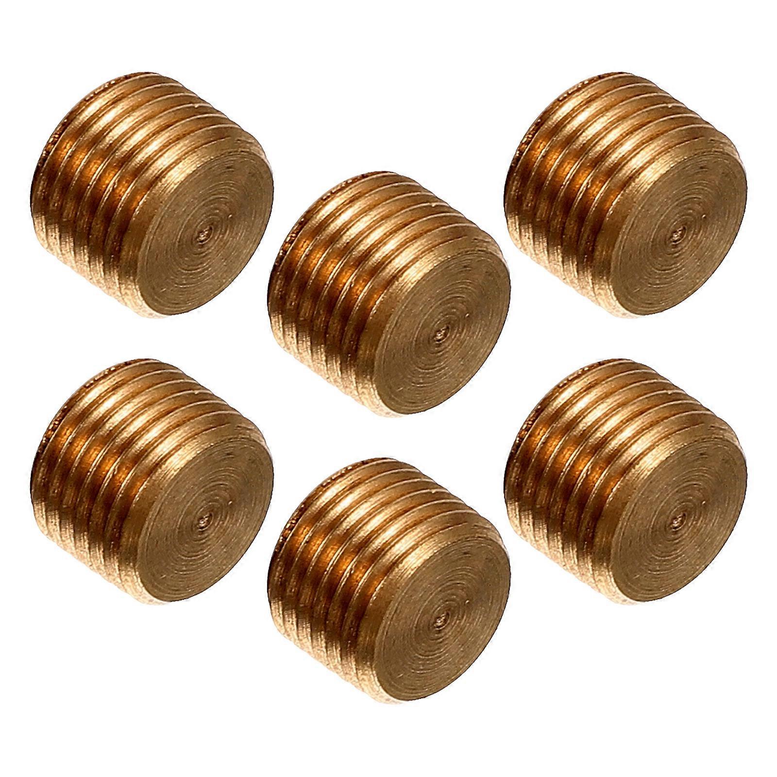 Copper Hexagonal Tubing Connector with External Threads for Tube Golden Color Fits Various Pipeline Systems