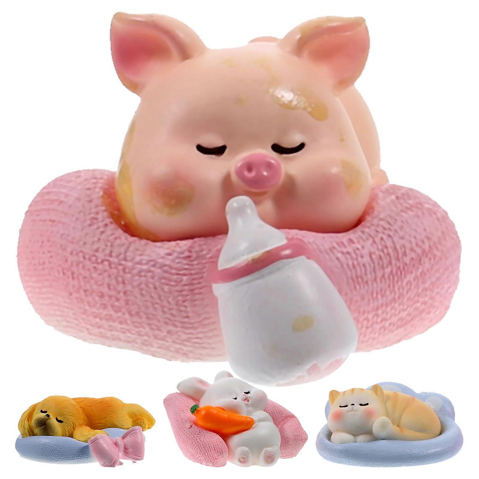 Miniature Animal Figurines Resin Material for Car Garden Decoration Assorted Pieces