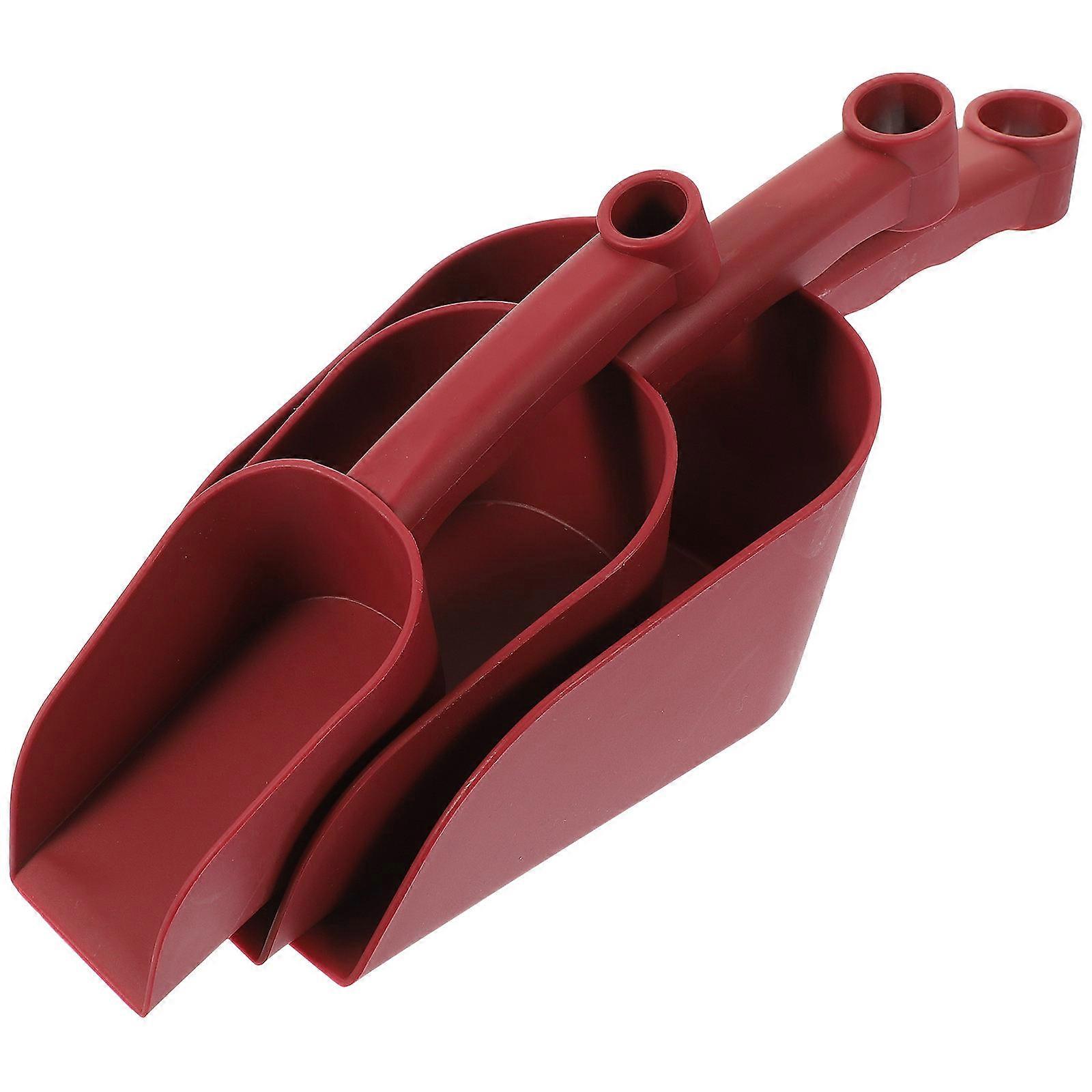 Versatile Gardening Set of 3pcs Plastic Brown for Home Use with Durable Soil Scoops 7.5 inch