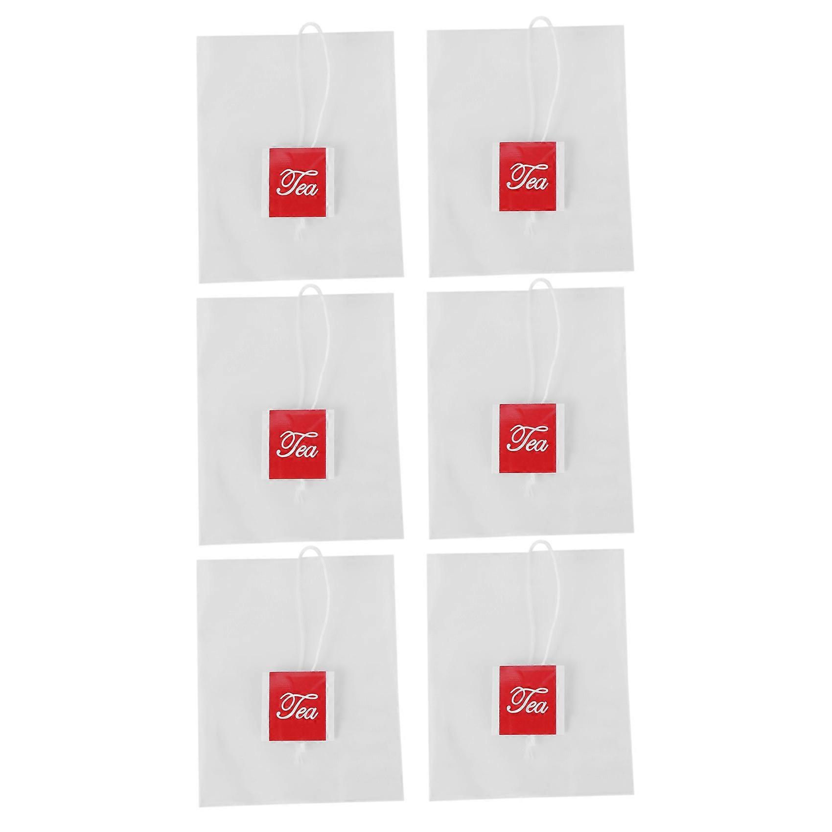 3000Pcs 5.5 X 7Cm Pyramid Tea Bag Filter Nylon Tea Bag Single String Label Transparent Empty Tea Bag