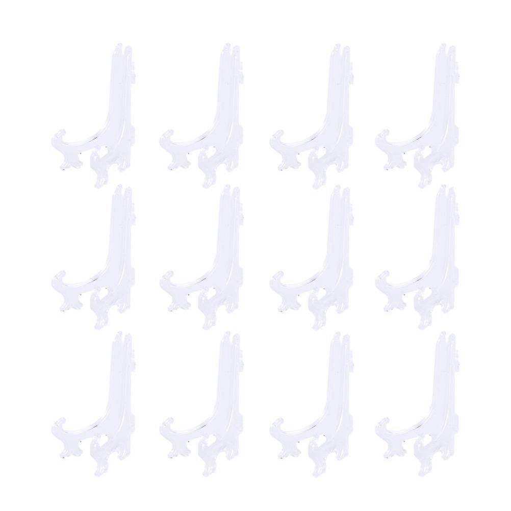 12pcs 5 Inches Plate Stand for Tea Biscuits Multifunctional Easel Rack Display Holder for Home Party Shop