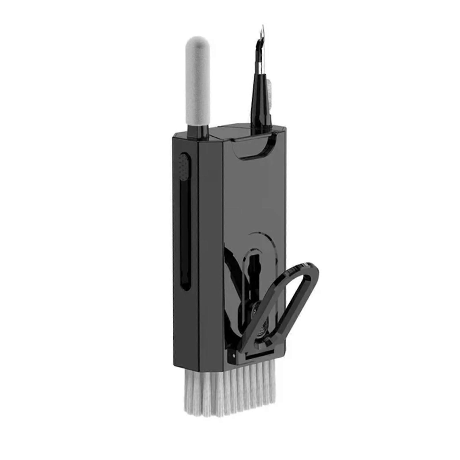 8-In-1 Cleaning Set For Keyboards, Computers, Headset, Keyboard Cleaning Brush, Headset Cleaning Pen Keycap Puller Black