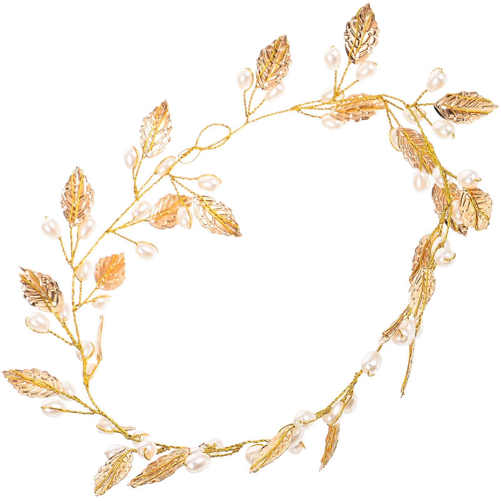 Perle Hodeplagg For Kvinner Bryllup Hår Vinranke Bladformet Brude Hodeplagg Grasiøs 1 Stk