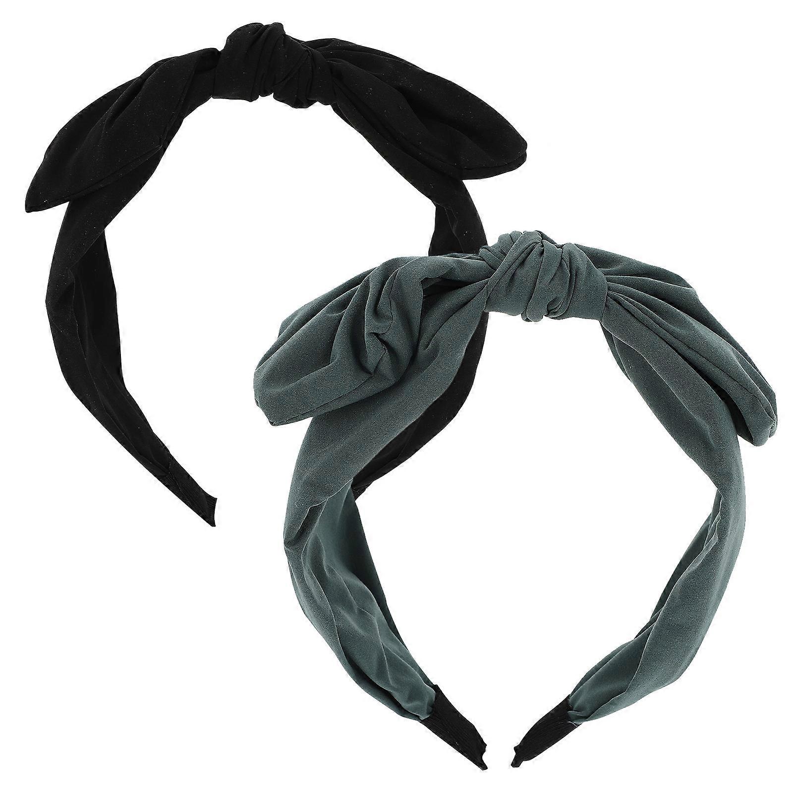 Assorted Color Bow Knot Headbands For Women Teens 2Pack Perfect For Family Gathering And Daily Use With Chic Look