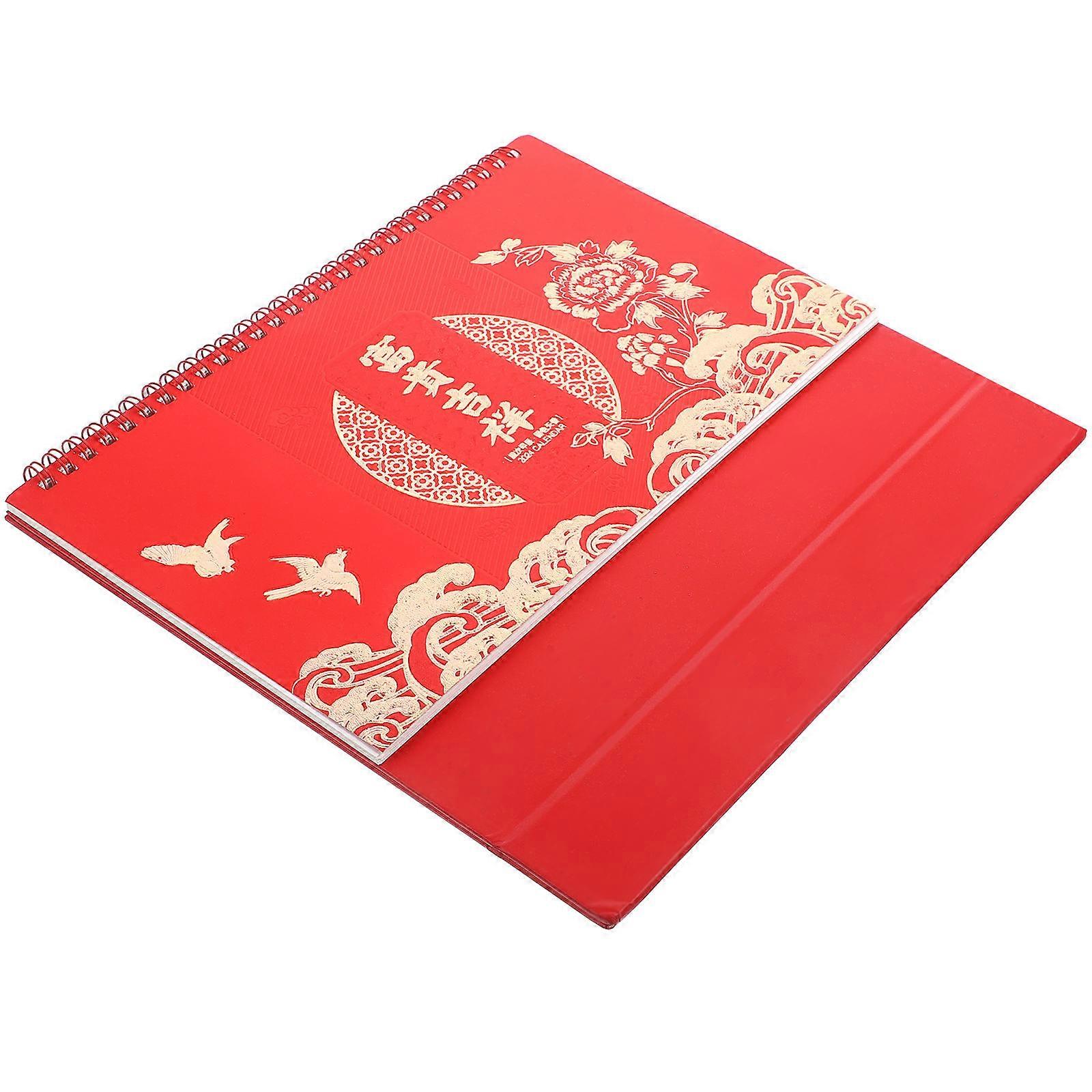 Delicate Desk Calendar With Standing Design For Office Use In Red 1Pack Suitable For Teachers Students And Office Workers