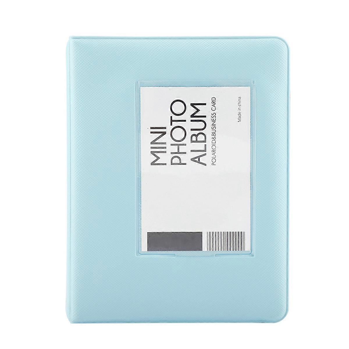 64 Pockets 3 Inch Mini Polaroid Photo Album for Fujifilm7s/8/25/50s/90 Image Case Blue 64
