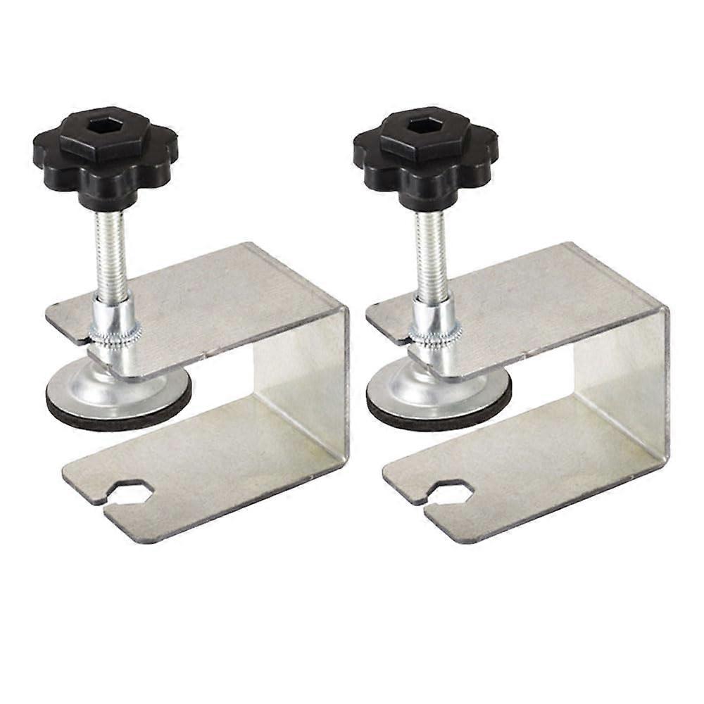 Adjustable Furniture Clamps for Woodworking - 2-Pack Front Panel Installation Clamps for Drawer, Cabinet, Desk Assembly