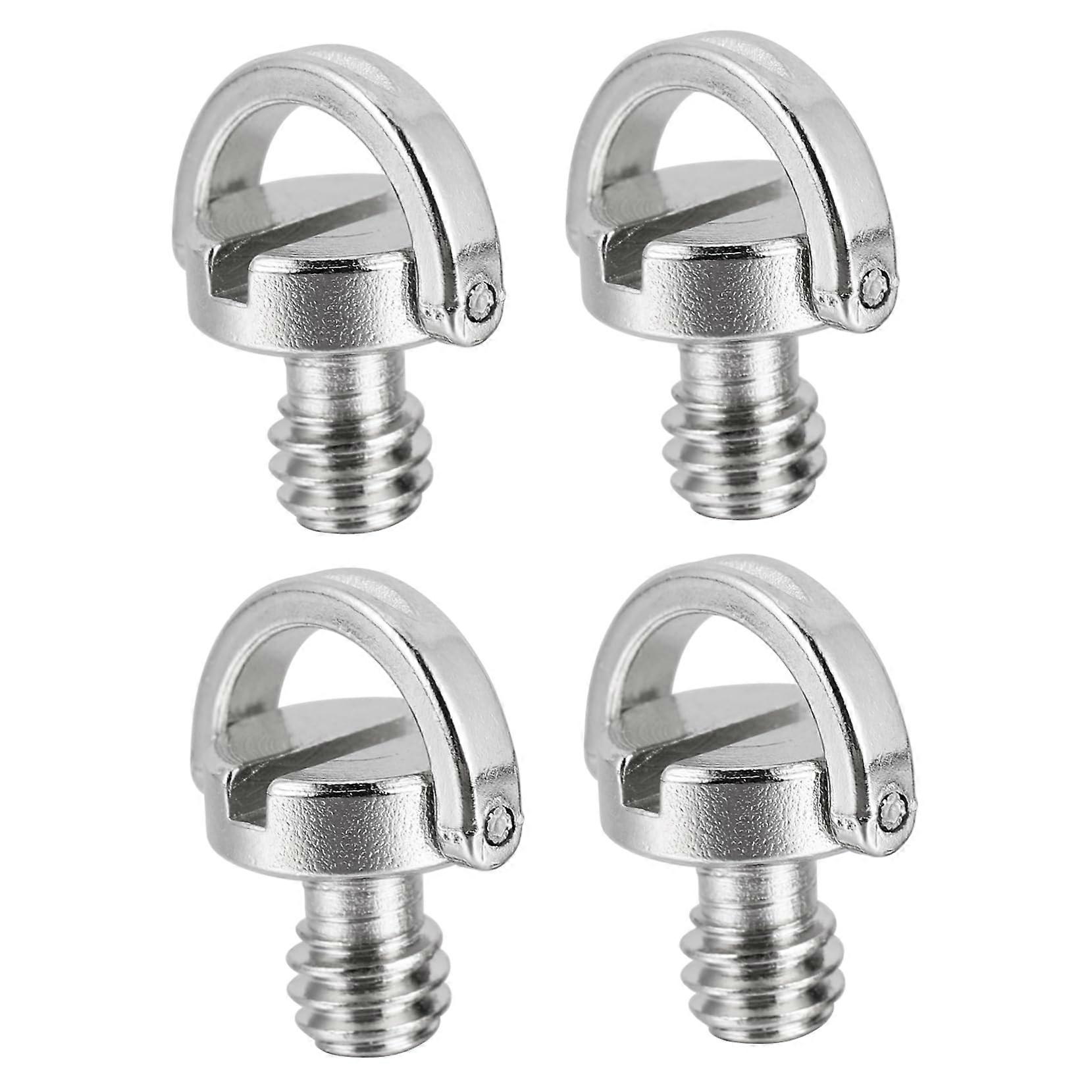 4Piece Camera Screws with Ring for Quick Release Plate, Stable Holder for Tripods, Monopods, and More, Compatible, Durable, and Practical