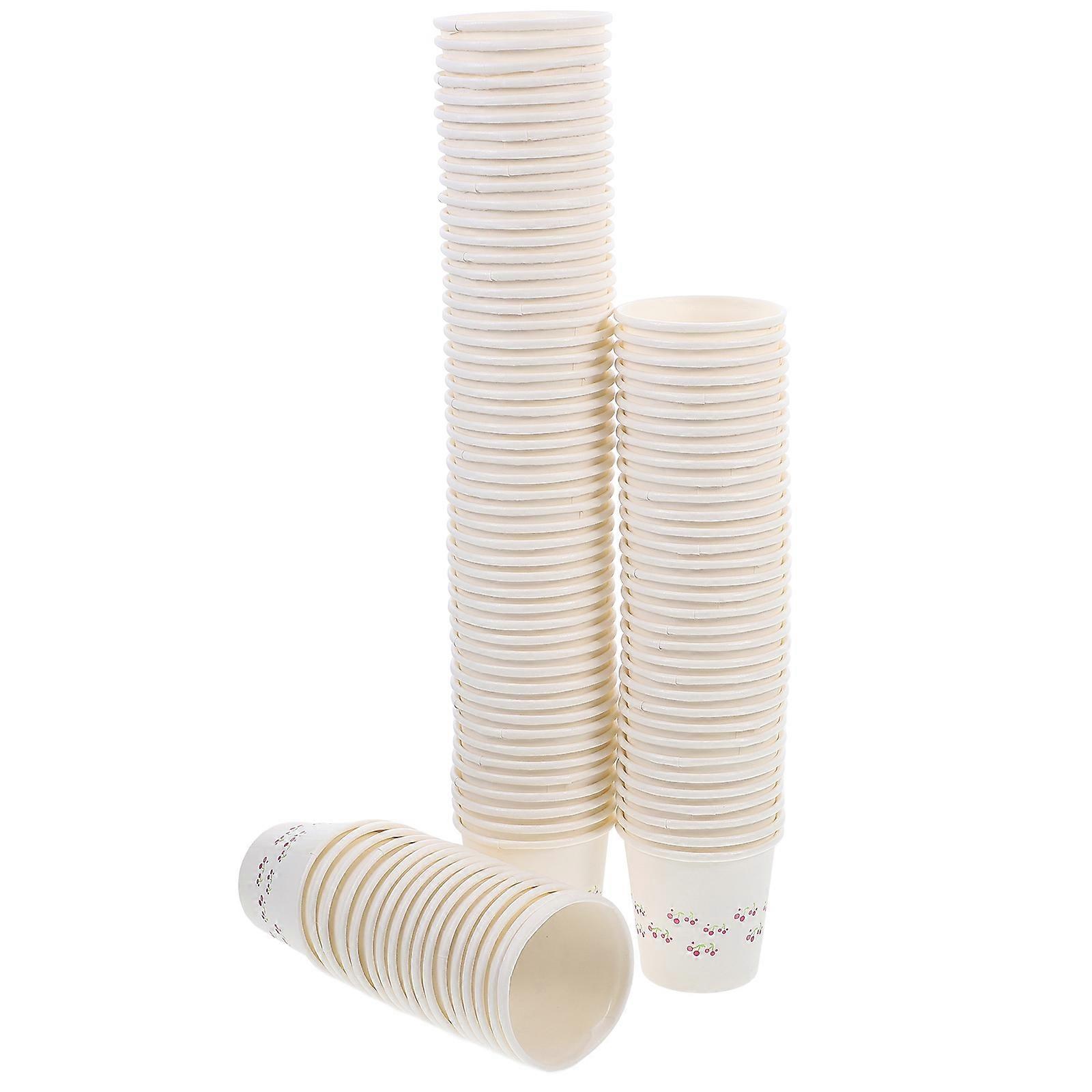 100pcs Biodegradable Small Paper Tasting Cups for Juice, Tea Sampling, Events, and Parties – Bulk Disposable Drink Cups