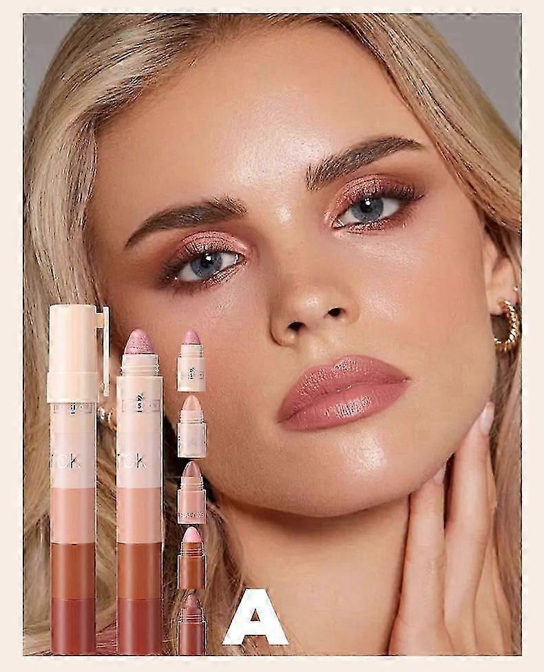 5 in 1 Velvet and Matte Eyeshadow Stick Set - 5 color combinations, pigment matte Shimmer Makeup - Mini Lazy Eyeshadow Pencil