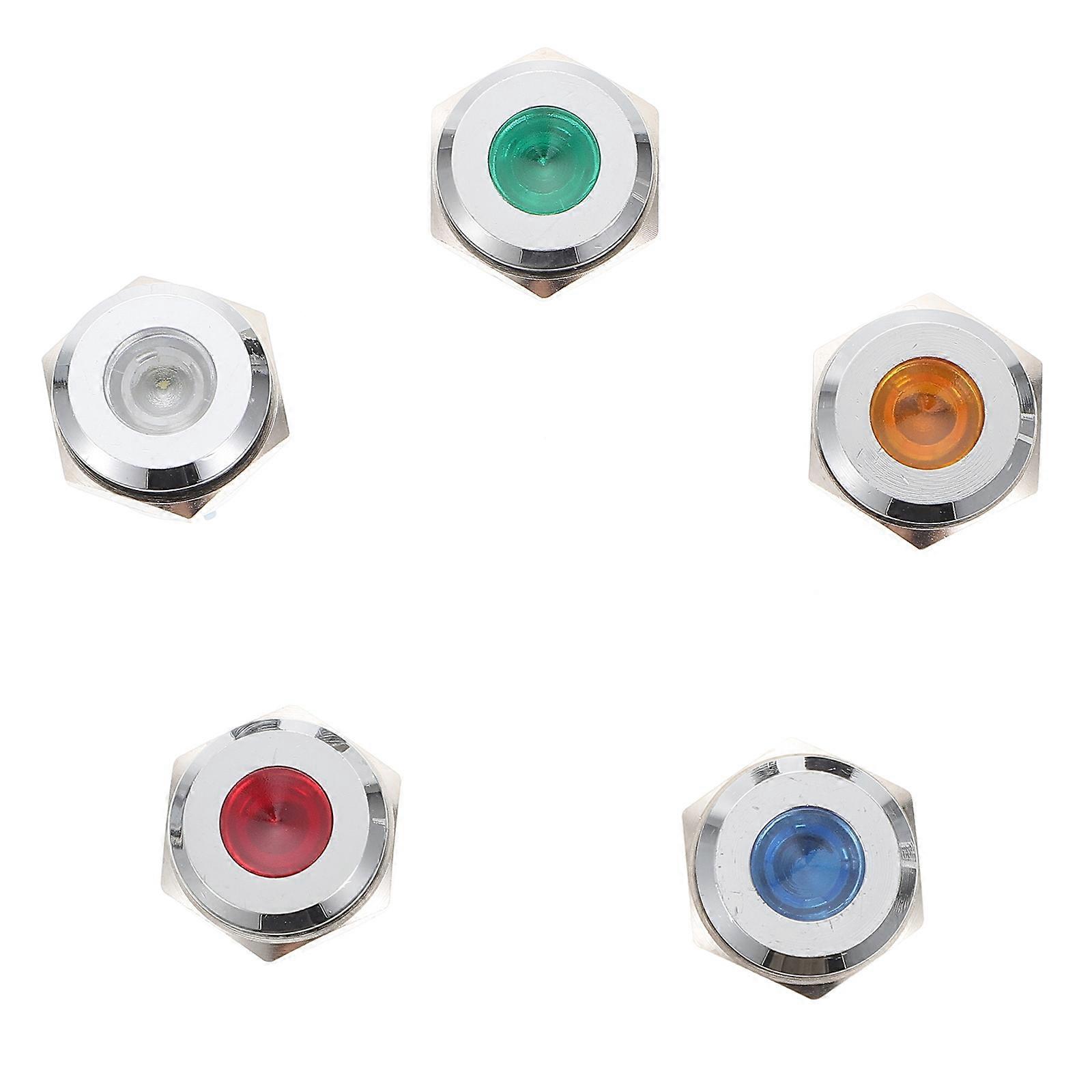 Waterproof Power Indicator Light 5Pcs Assorted Color Indicator For Professionals And Users With Usage