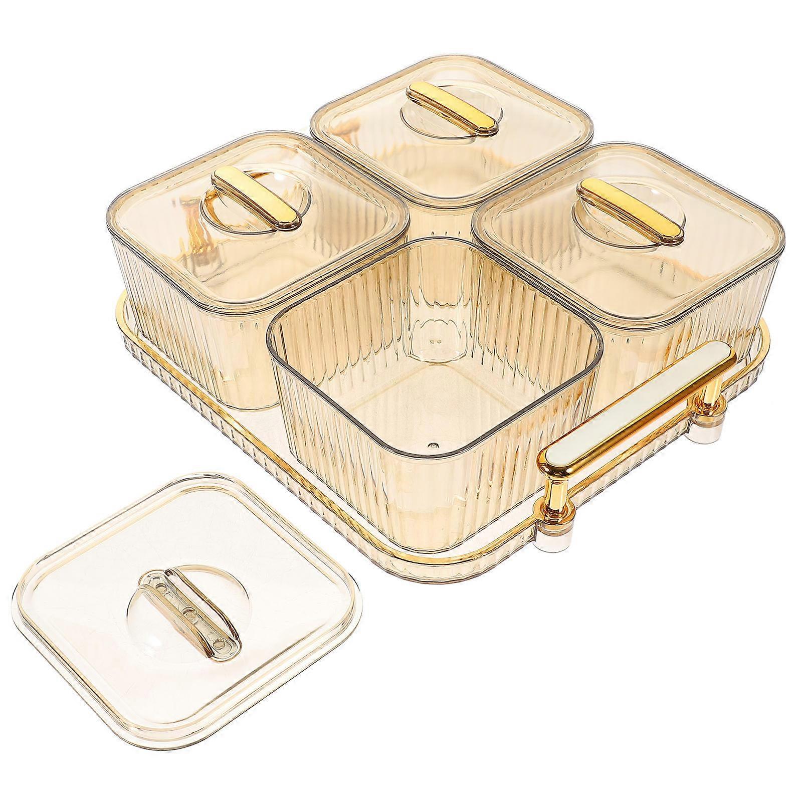 Transparent Snack Bowls with Lid for Party Serving Perfect for Storing Snacks and Vegetables 7.87"x3.15"