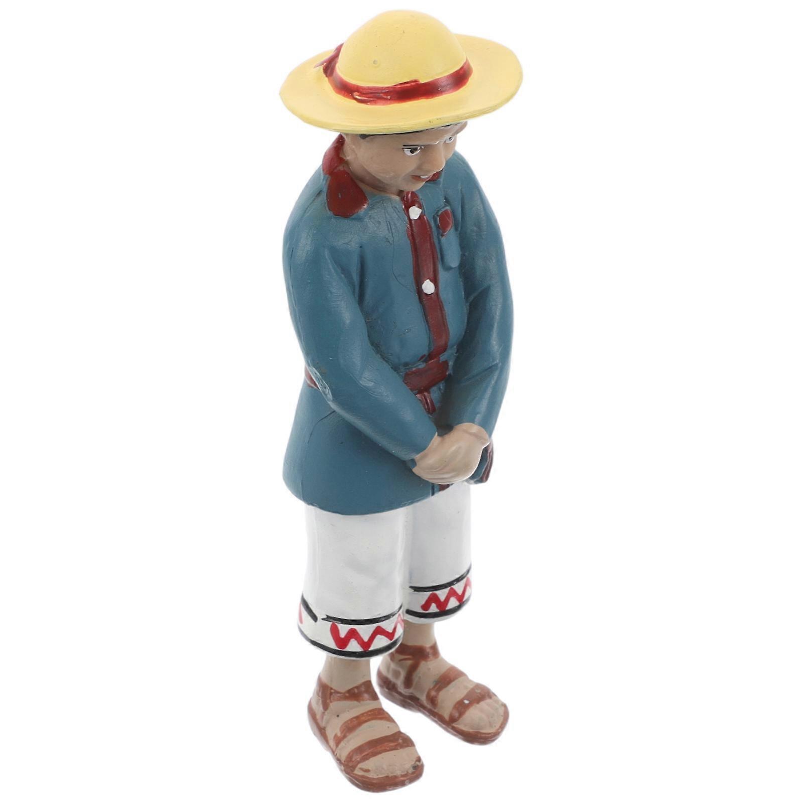 Educational Tool Boy Native Figures Miniature People Playset Toy For Model Train Scenery Multi Realistic Design 1Pcs