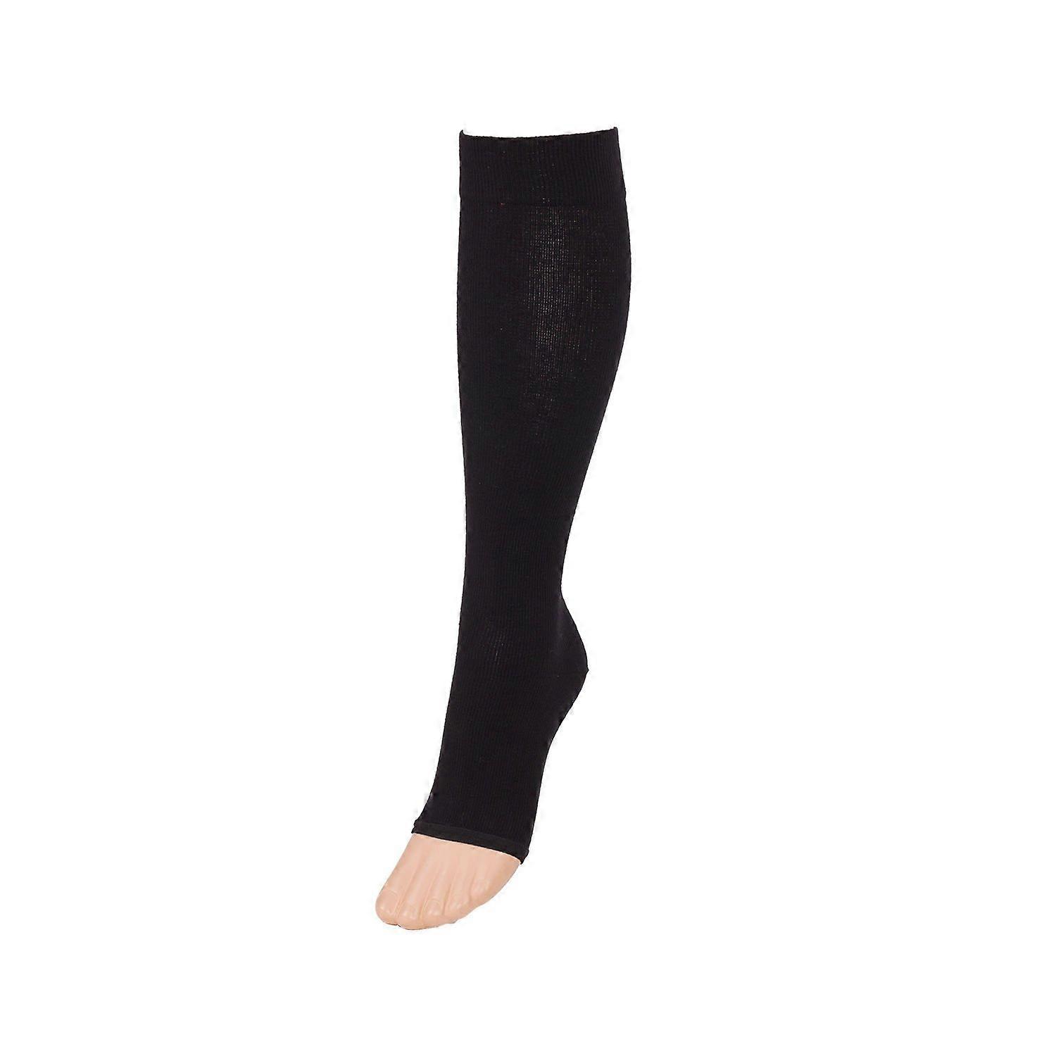 Twin Support Stockings with Open Foot Tip Particularly Effective Support with 21 mmHg Compression (Support Class 4) IV 4144 black