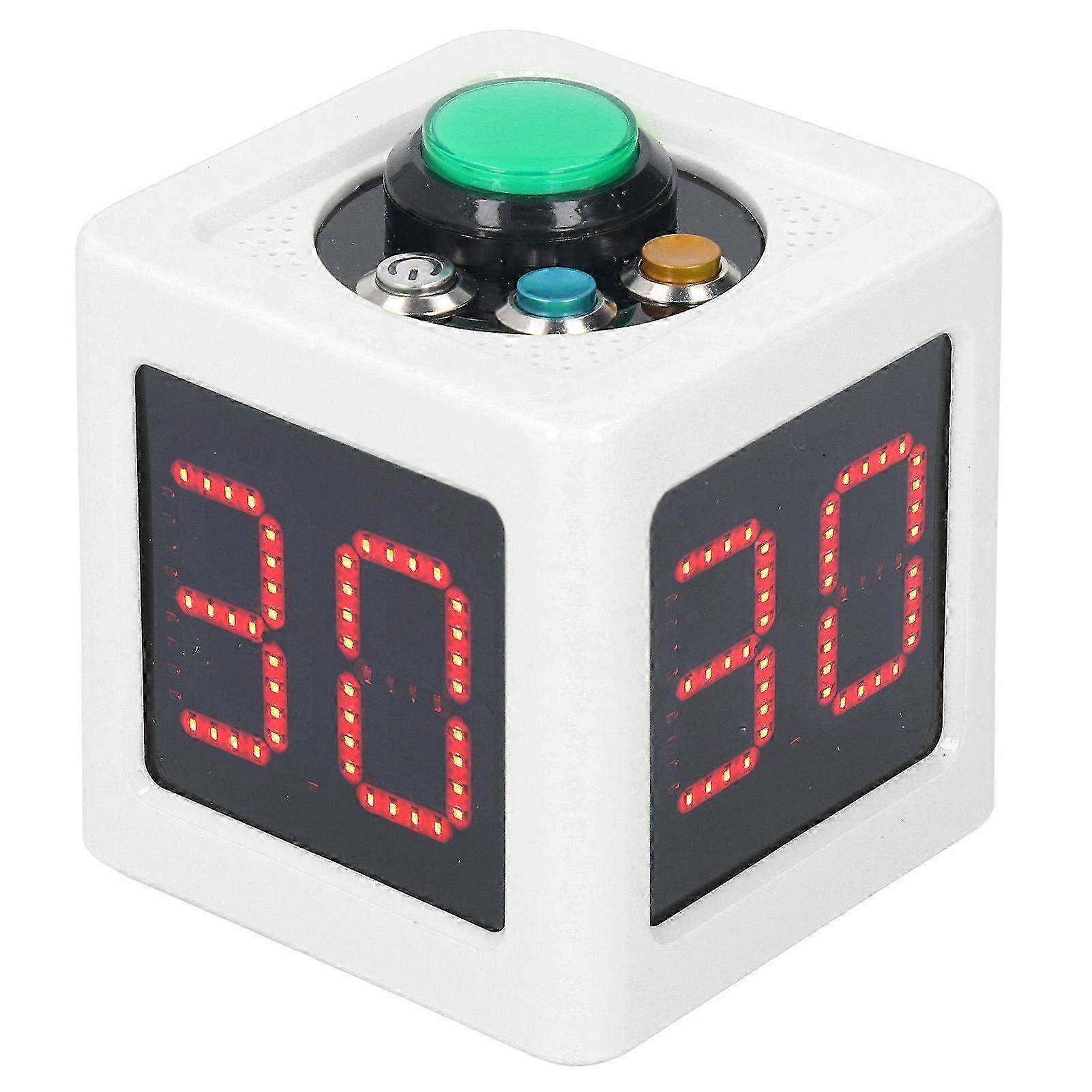 4-Sided Digital Cube Timer Countdown Stopwatch - 1.4in Timer for Poker, Chess, & Casino Games
