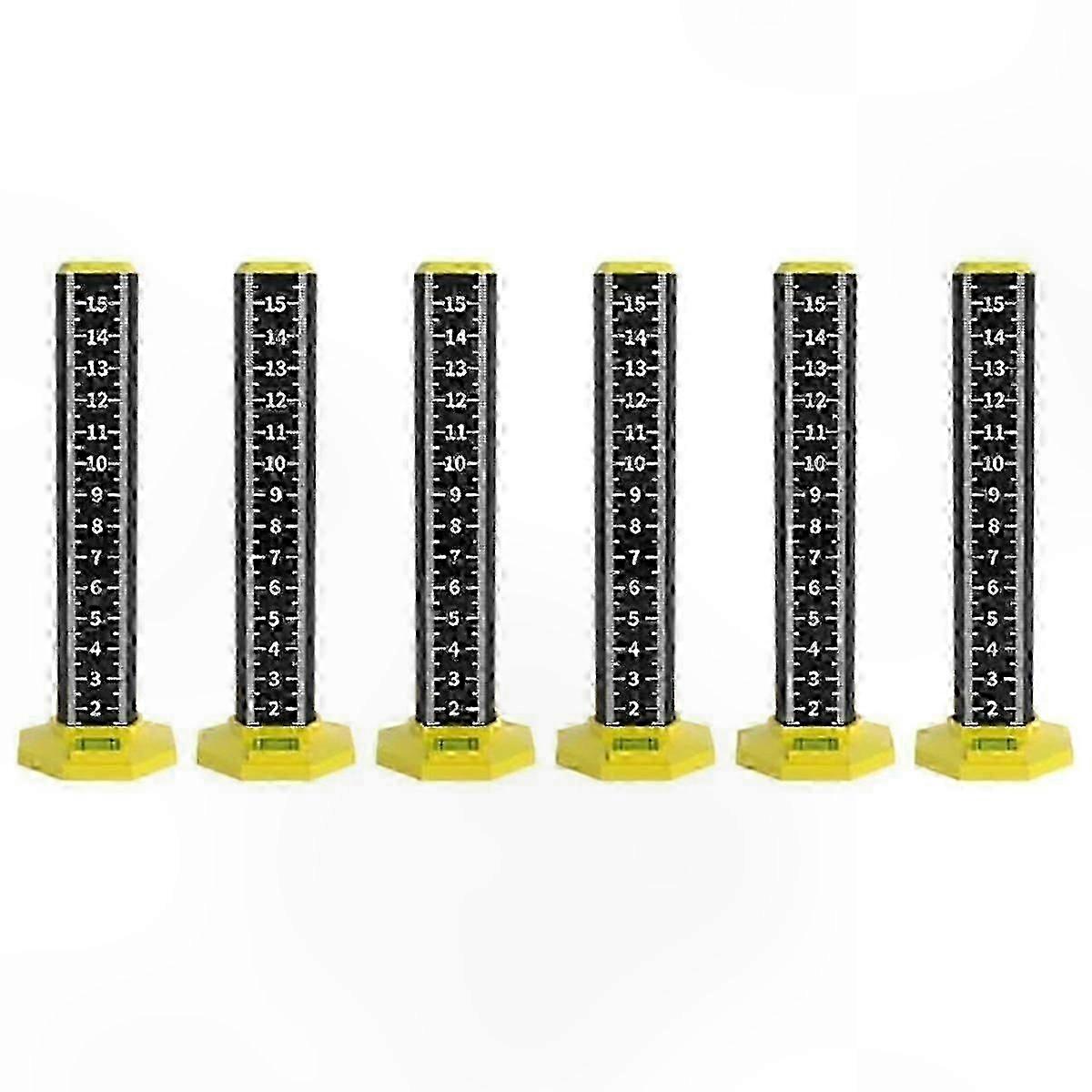 6-Piece Ceiling and Floor Tile Height Ruler with Magnetic Base for Drop Ceiling Installation Tools