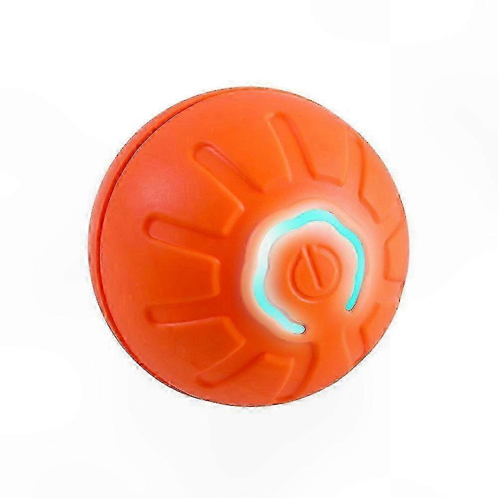Automatic Moving Cat Toy Ball with USB Rechargeable Battery, Interactive Bouncing Pet Toy for Indoor Cats - Blue/Orange