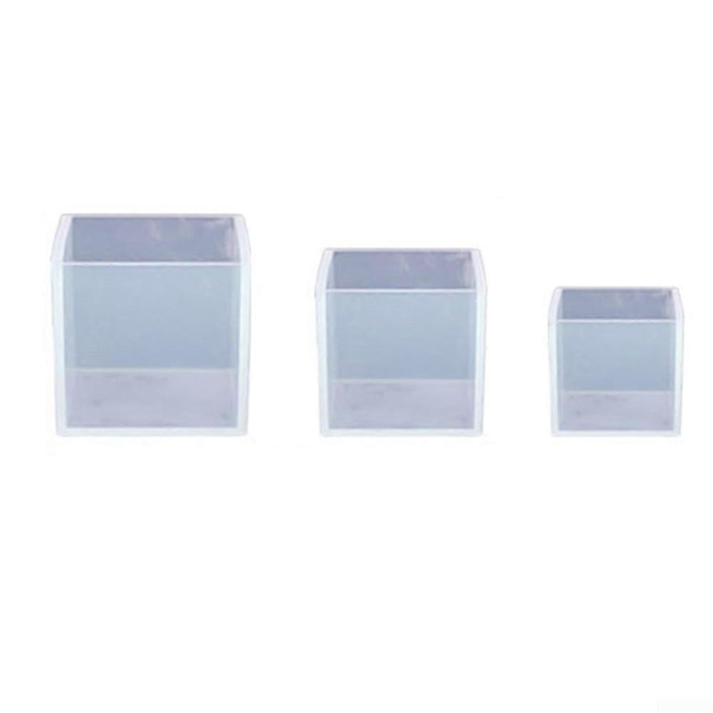 Silicone Cube Moulds Set of 3 for DIY Epoxy Resin Casting, Durable Silicone Material, 2-Inch Size