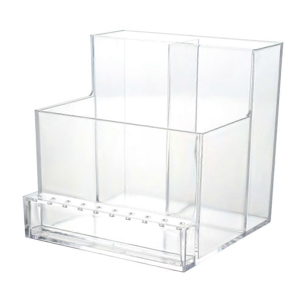 Nail Art Display Box Nail Art Equipment Diy Transparent Acrylic Grinding Head Inserted Hole 1Pcs