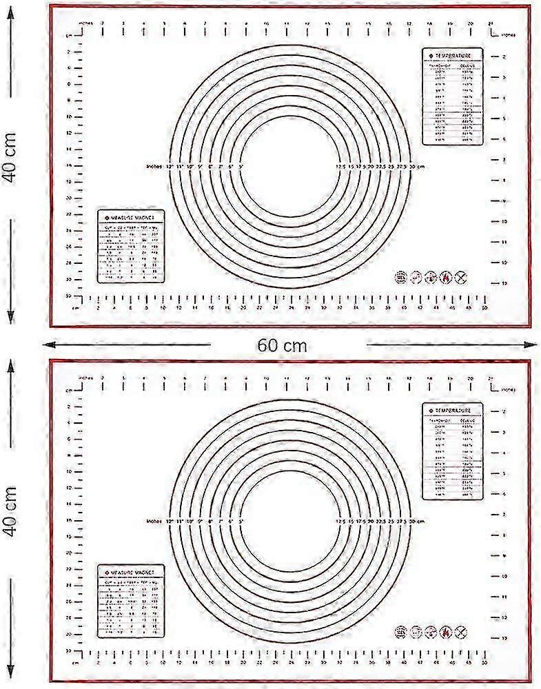 Pastry Mat. Large Non-slip Silicone Mat With Measurement. Cuttable Heat-resistant Reusable