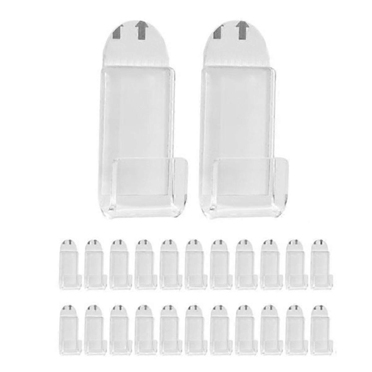 Clear Vinyl Record Display Shelf Wall Mount, 24Pcs Self Adhesive Acrylic Album Record Wall Display Holder Record Hanger