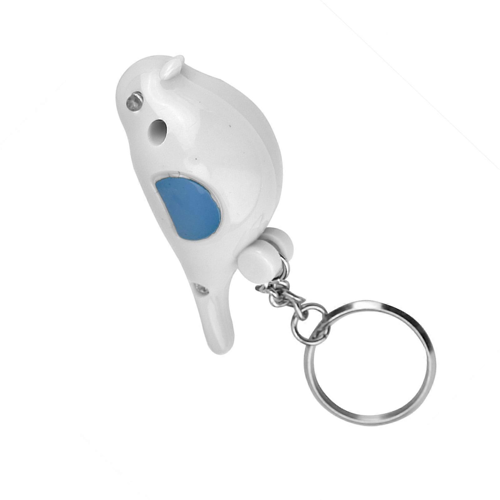 Bird LED Whistle Key Finder with Voice Control and LED Light, White
