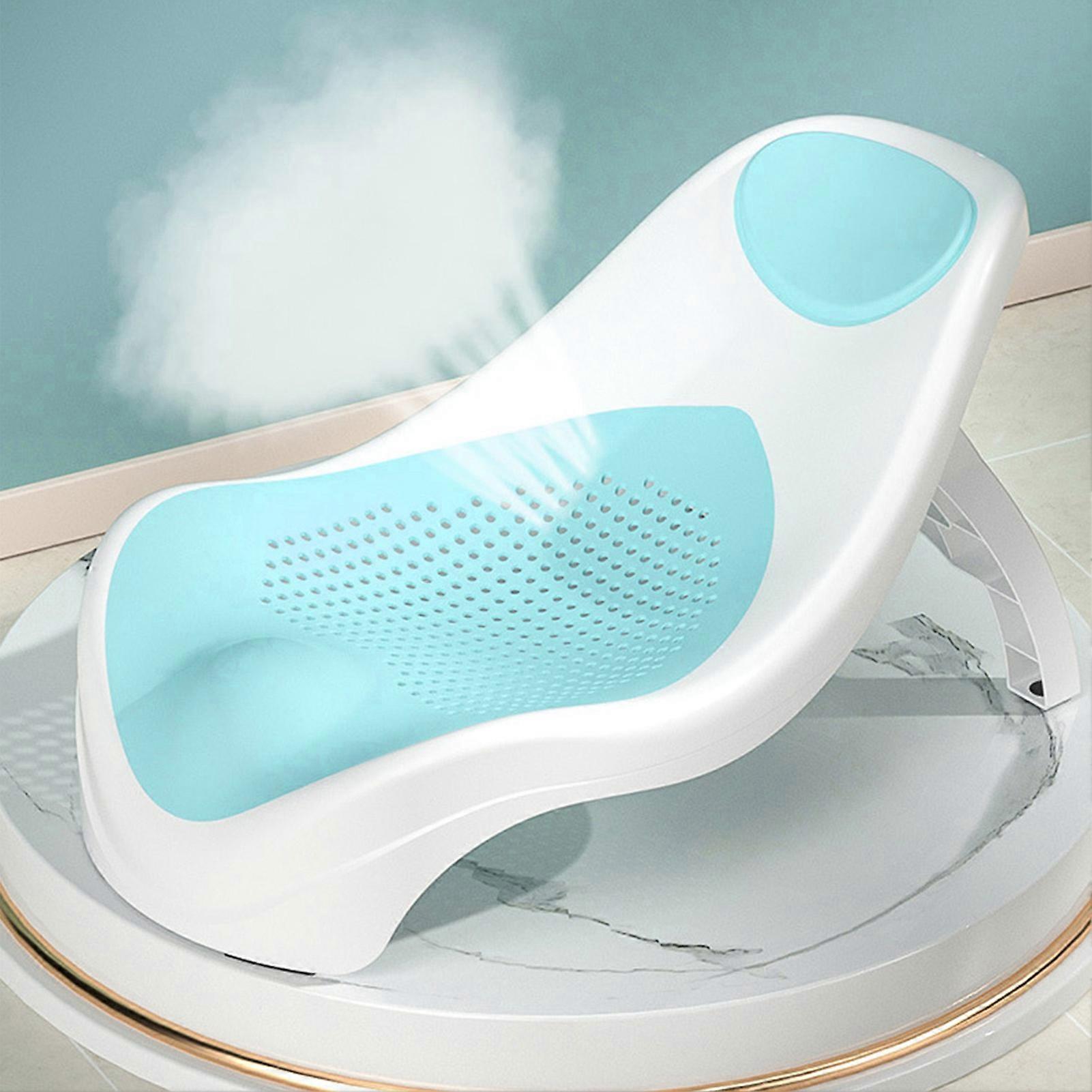 Baby Bath Support Folding Storage with Breathable Holes Blue