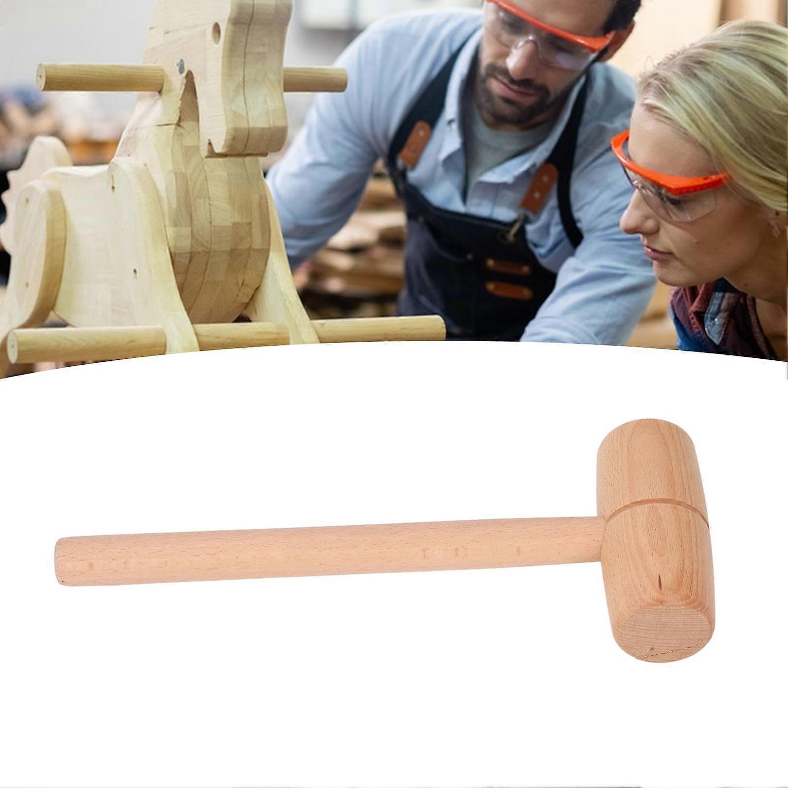 2Pcs Wooden Mallet Set Multi-Purpose Wood Hammer for Carving