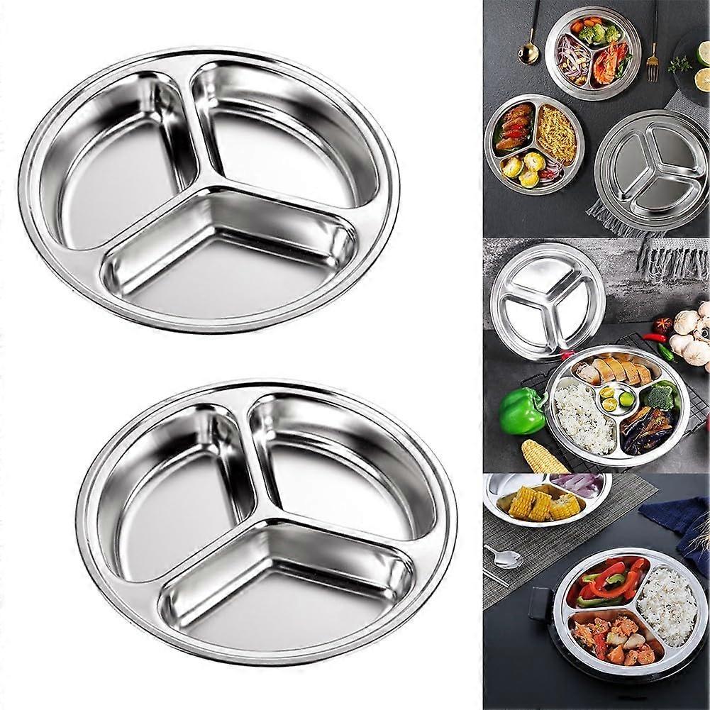 Stainless Steel Dish Outdoor Dining Camping Tableware Durable Lightweight