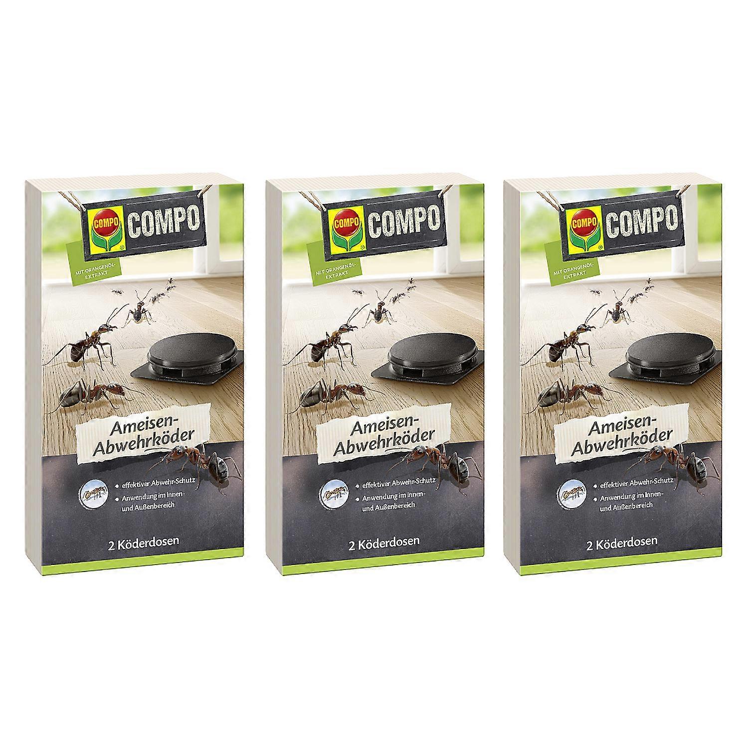 3 x COMPO mierenafstotend aas, 2 stuks