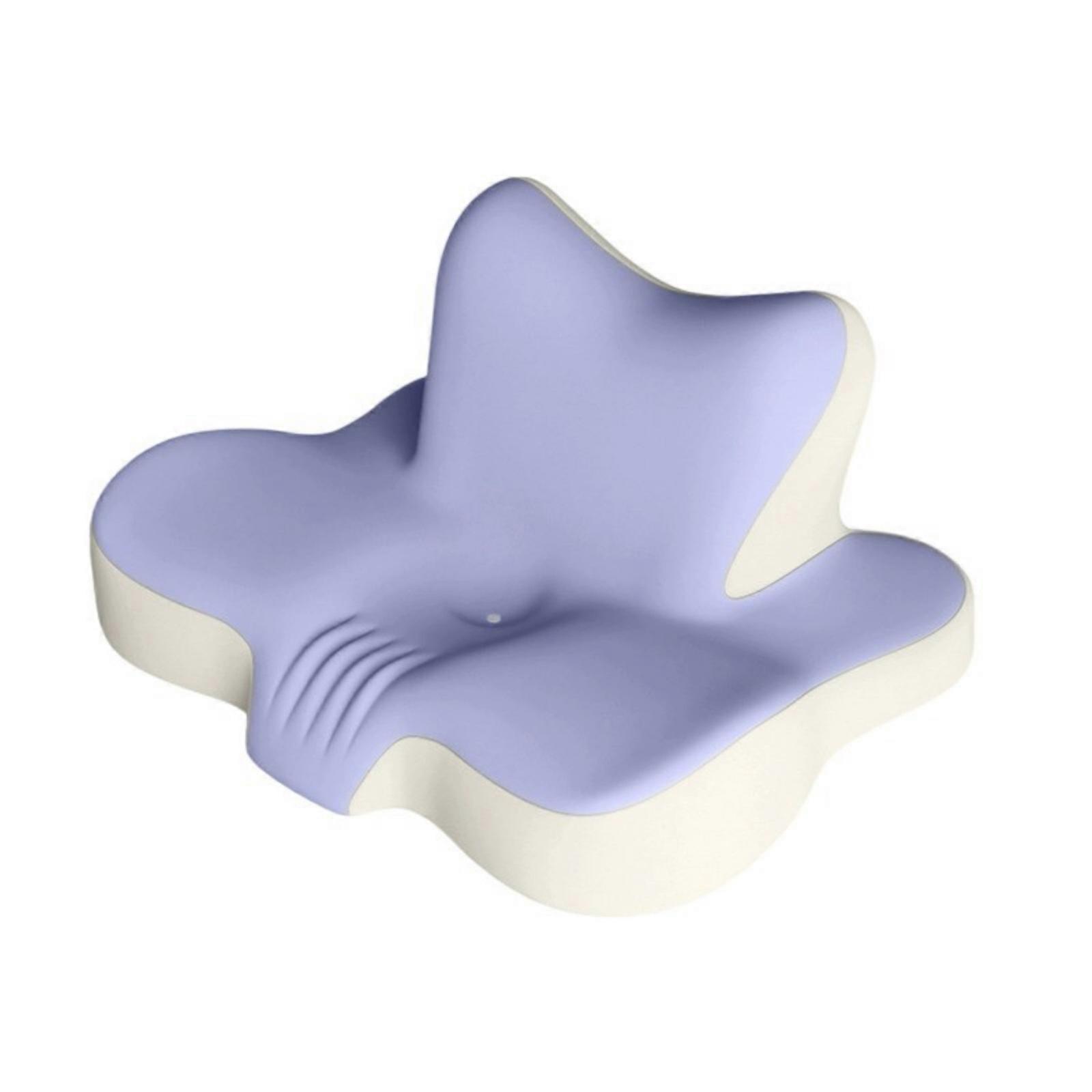 Portable Sleeping Pillow Reduces Neck Strain When Lying On Stomach Use Bed Sofa Floor Use Purple