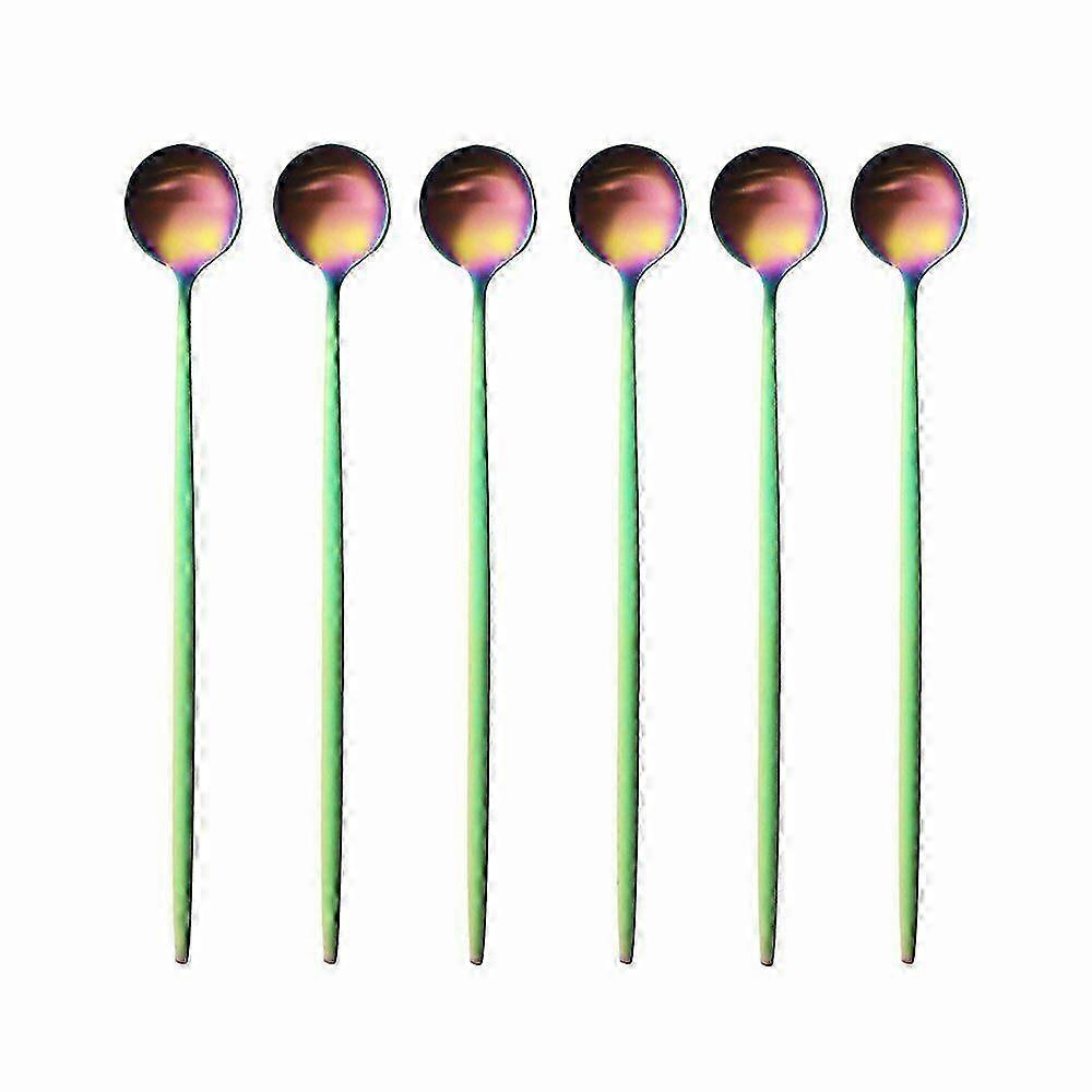 Long Handled Spoon Stainless Steel Coffee Spoon Ice Cream Dessert T...