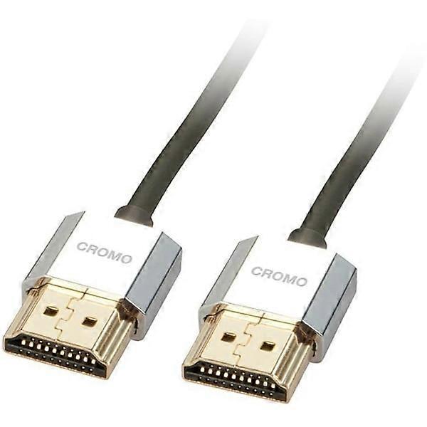 HDMI® Slim Cable - LINDY - 2m - HDMI 2.0 Compatible - Ultra HD - With Ethernet CROMO®