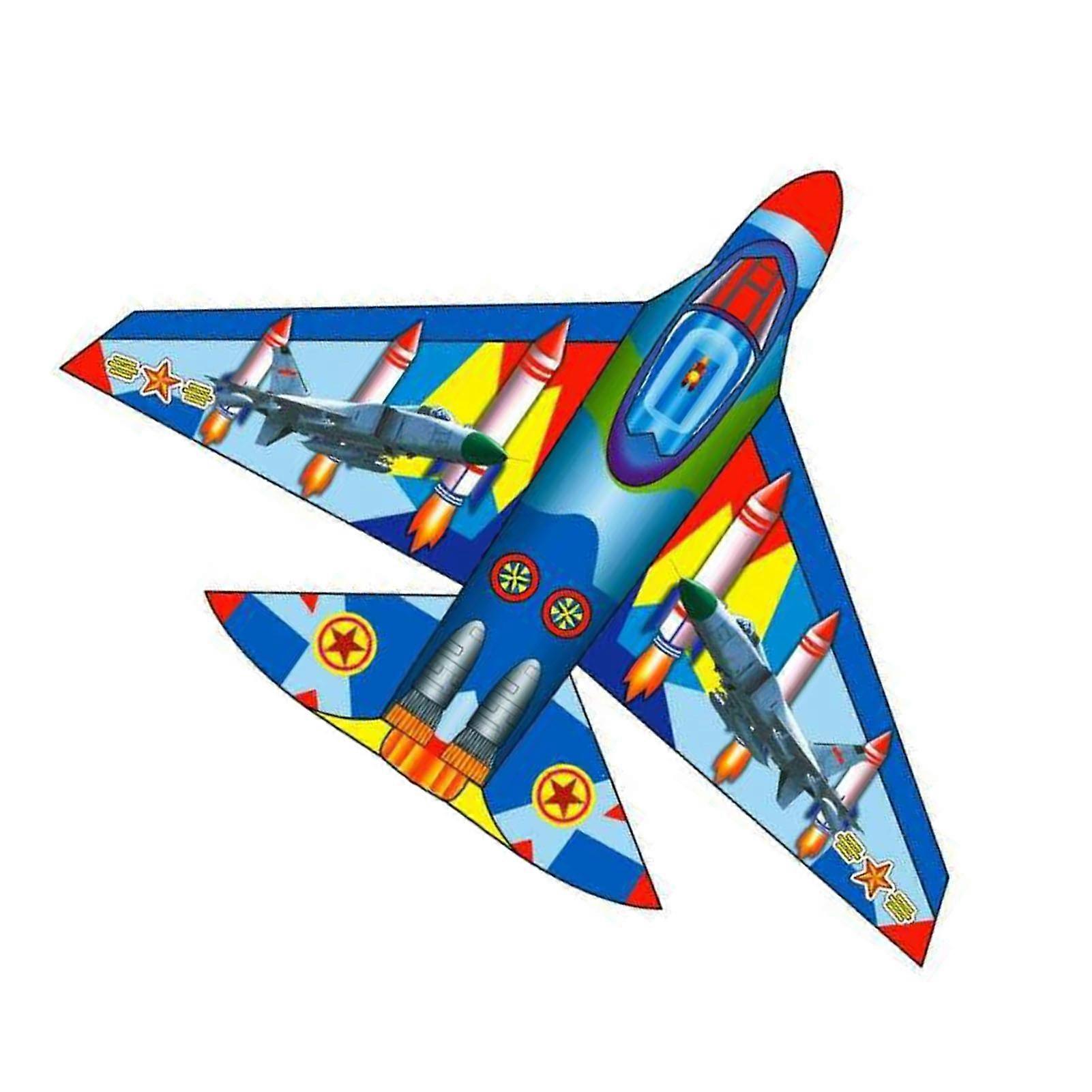1.6m Blue Airplane Kite with Guidance Function, 170x160x115cm