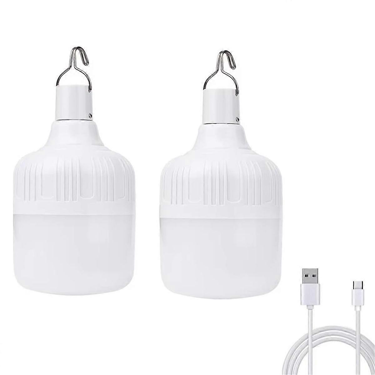 Camping Lantern Dimmable LED Light Bulb 5 Lighting Modes USB Rechargeable Hanging Tent Light Lumen E