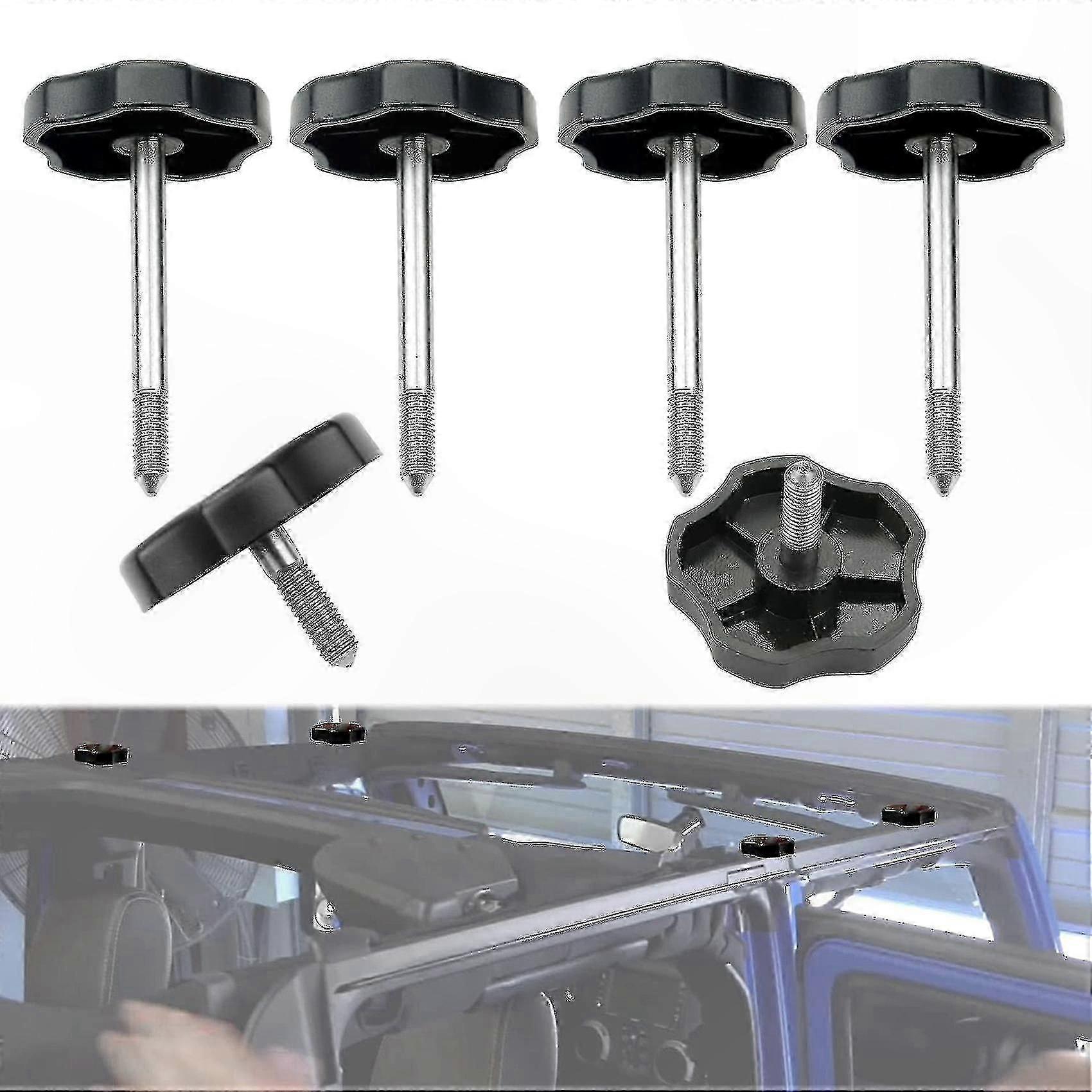 Soft Top Door Knob Set with Screws for 4-Door SUV 2007-2018 (4 Long, 2 Short)