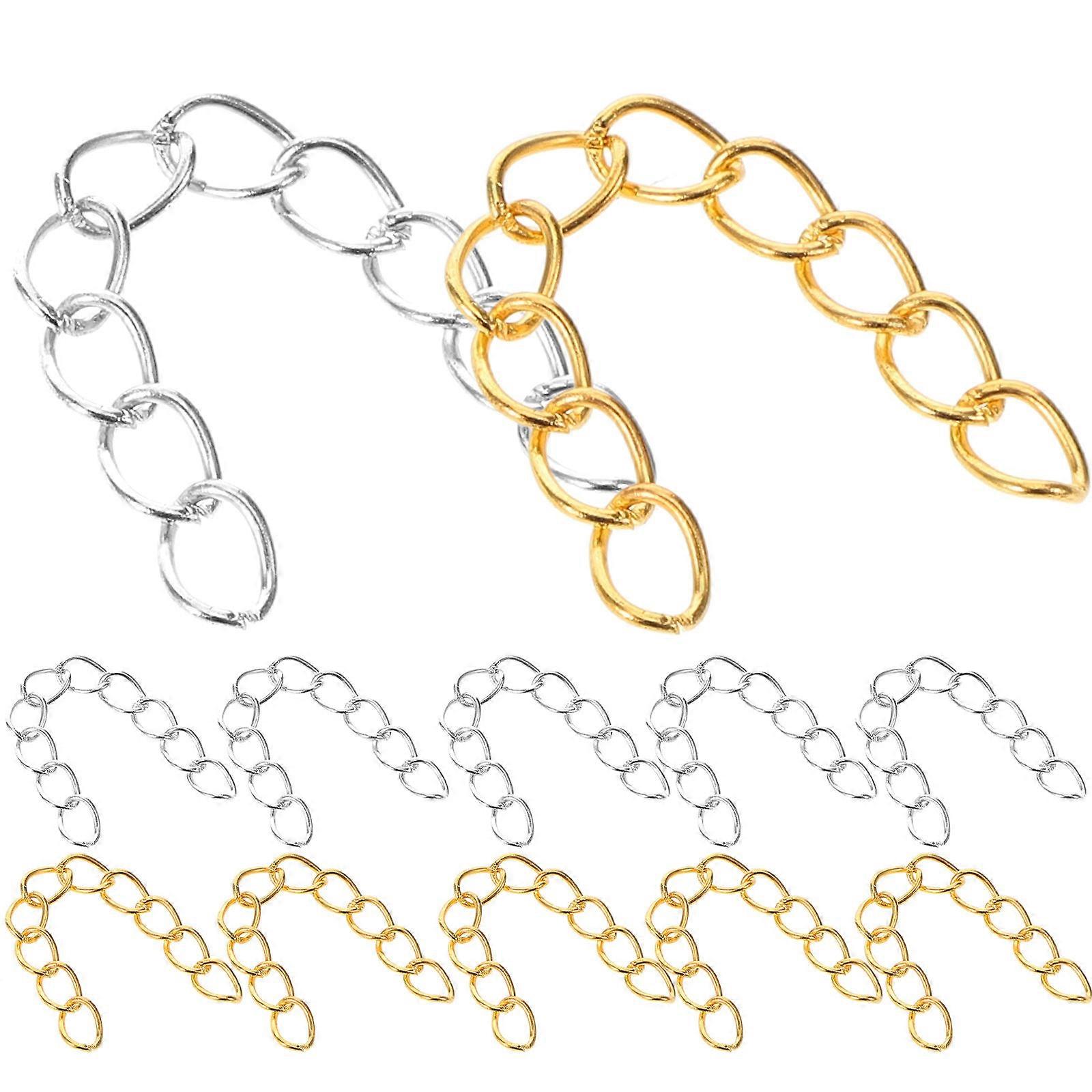 Durable Metal Extender Chain for Jewelry Making Adjustable 5cm Tail Chain Assorted Color