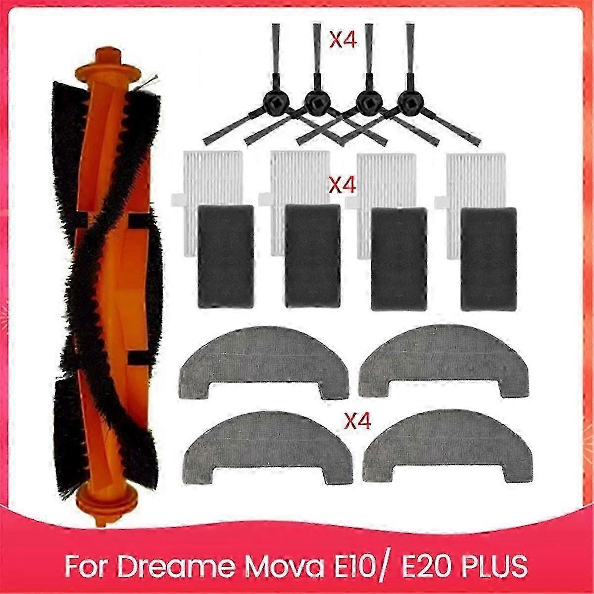 Replacement Spare Part for Dreame Mova E10/ E20 PLUS Vacuum Cleaner Accessories Main Side Brush HEPA