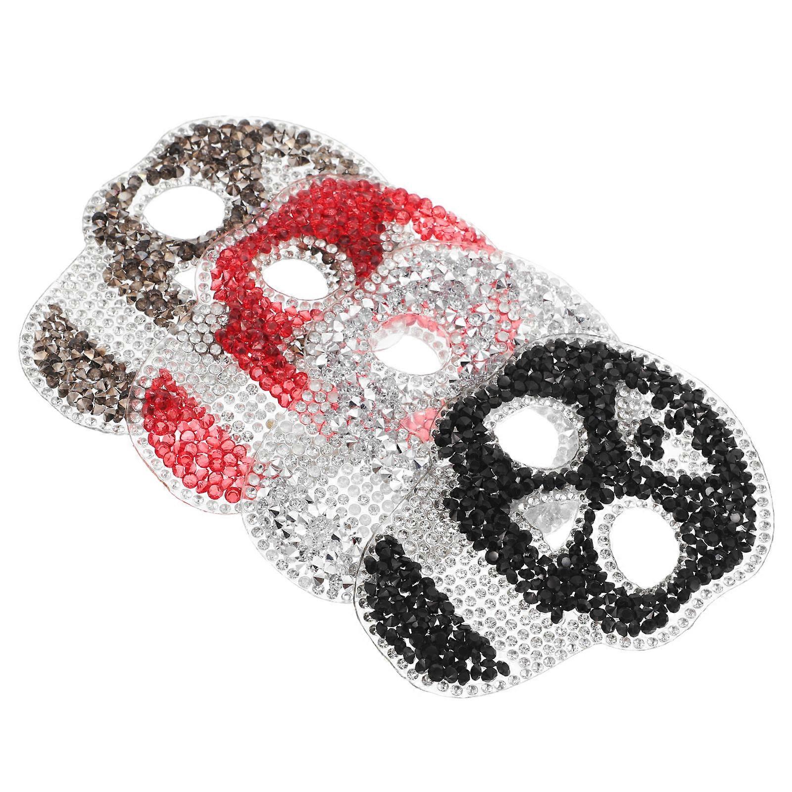 Skull Rhinestone Patch 12 Pcs Assorted Color For Clothing Decoration Everyday Wear With Unique Design