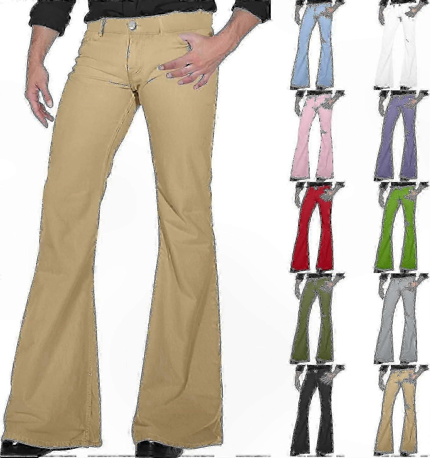 Retro bell bottom jeans for men 60s style flared pants