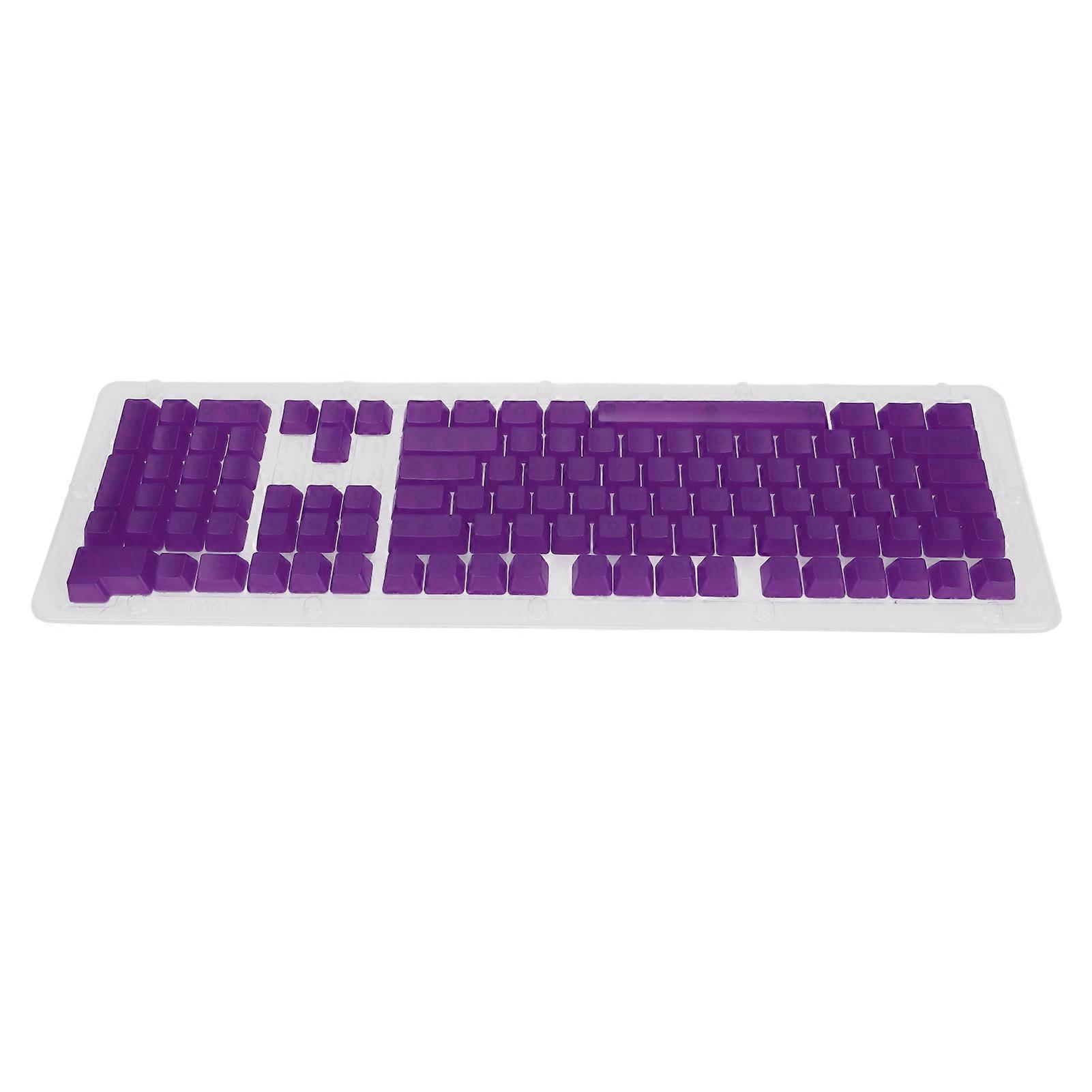 108-Key OEM Height Purple Transparent Matte Mechanical Keycaps