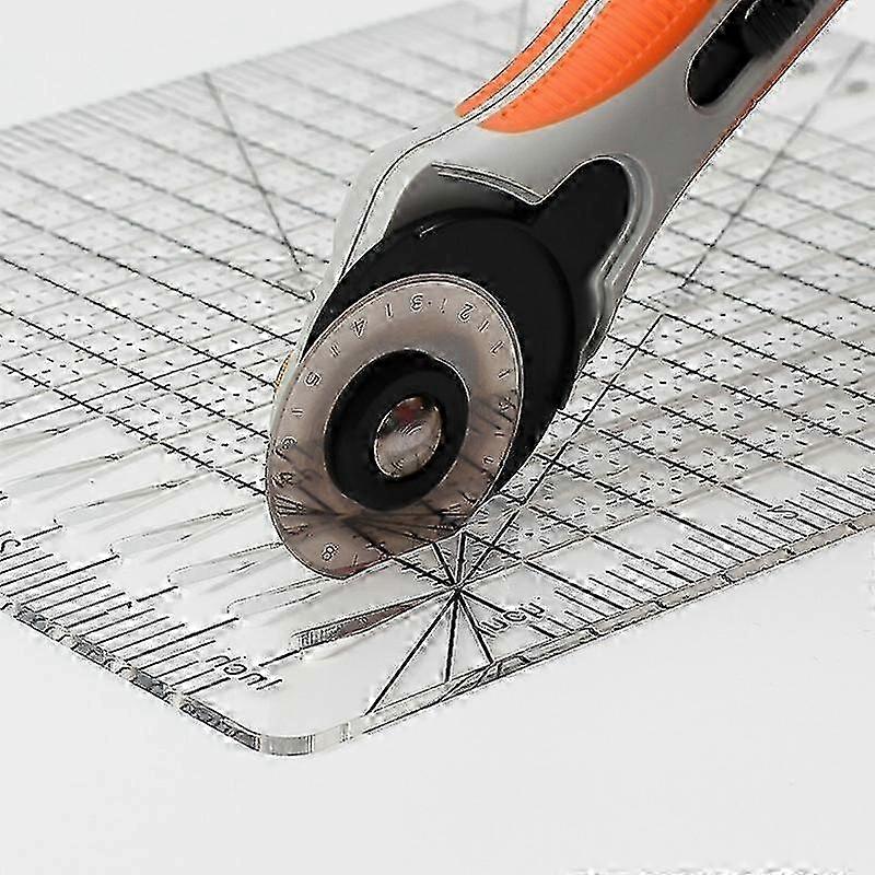 Slotted Quilting Ruler Durable Patchwork Template Transparent DIY Craft Cutting Tool for Pattern Designers 667a