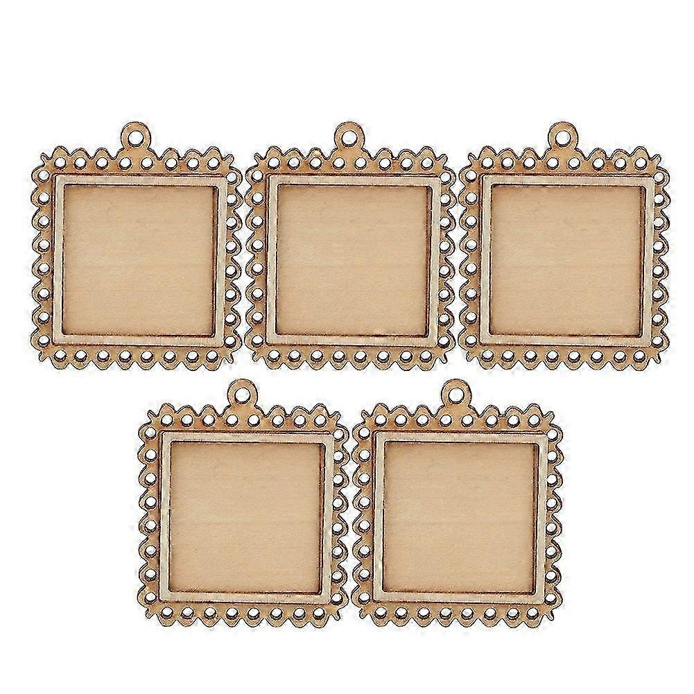 2025 Latest Model 5pcs Wooden Rectangle Setting Emboss Blank Base Small
