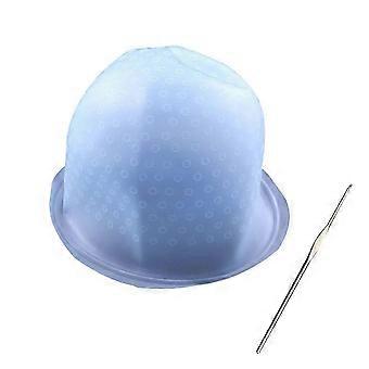 Reusable Silicone Dye Cap with Needle for Precise Hair Colour Highlighting and Styling at Home