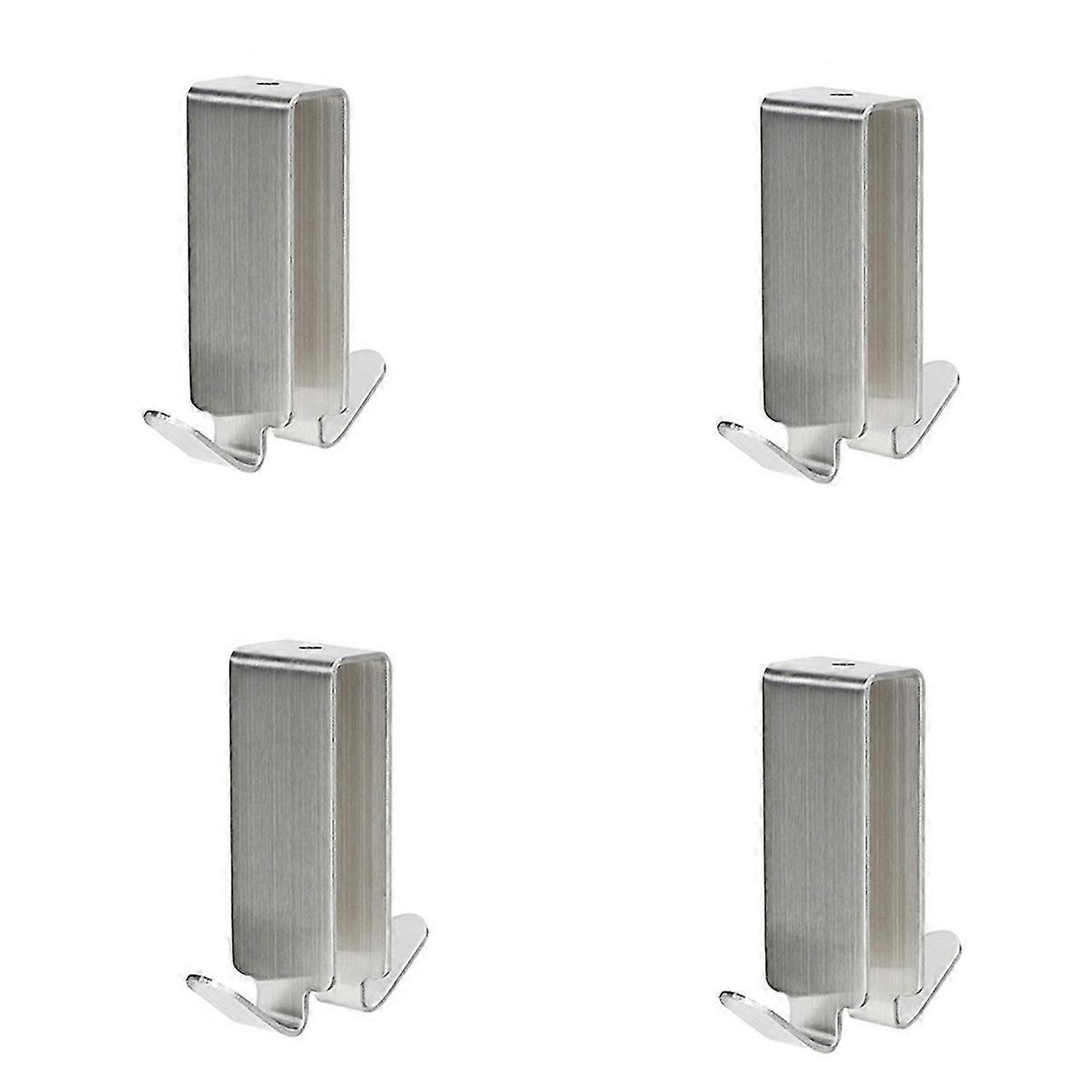 4PCS Double-Hook Hook Stainless Steel Wall Hooks Hook